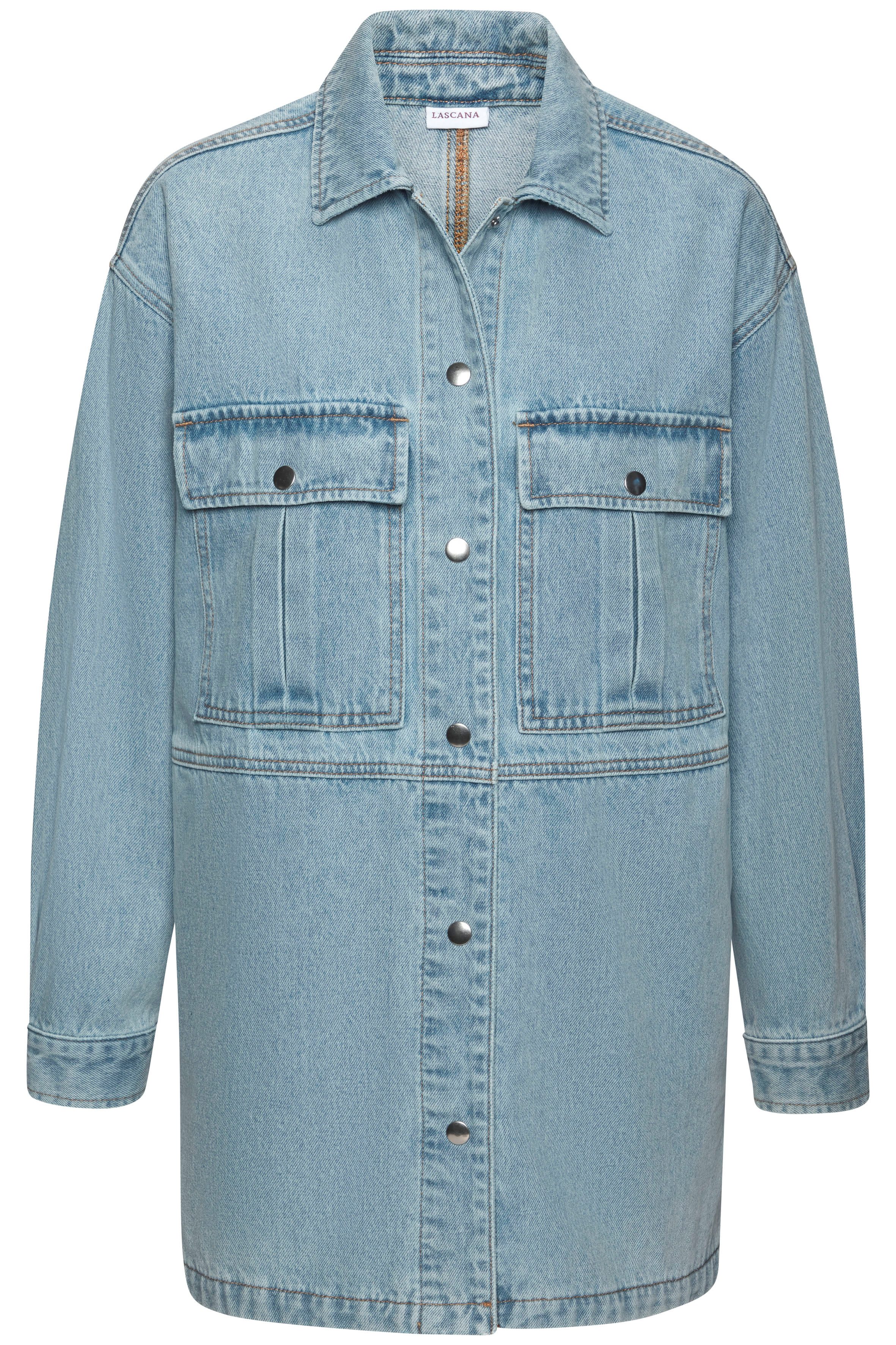 LASCANA Jeansjacke, mit seitlichen Schlitzen günstig online kaufen