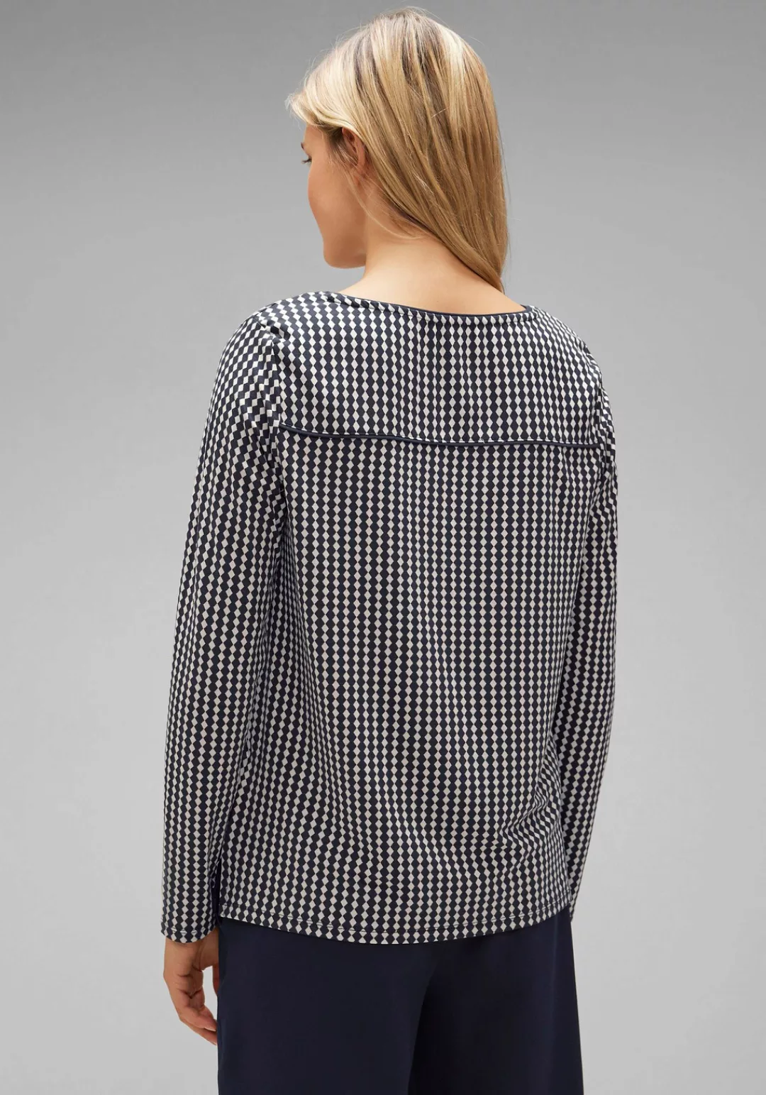 STREET ONE Sweatshirt mit Allround Muster günstig online kaufen