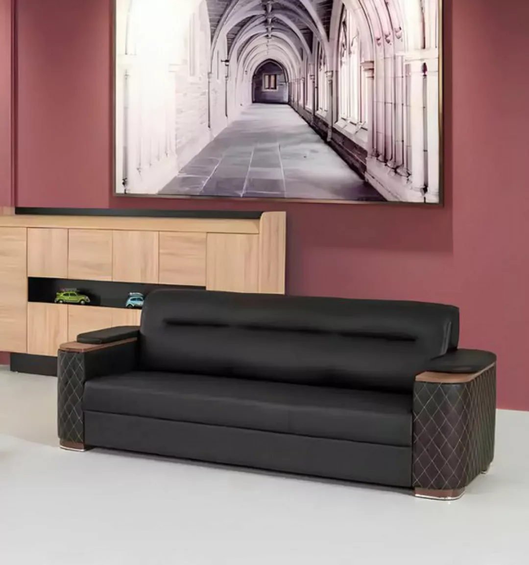 Xlmoebel Sofa Neu Schwarzes Luxus-Polstersofa für drei Personen für das, He günstig online kaufen