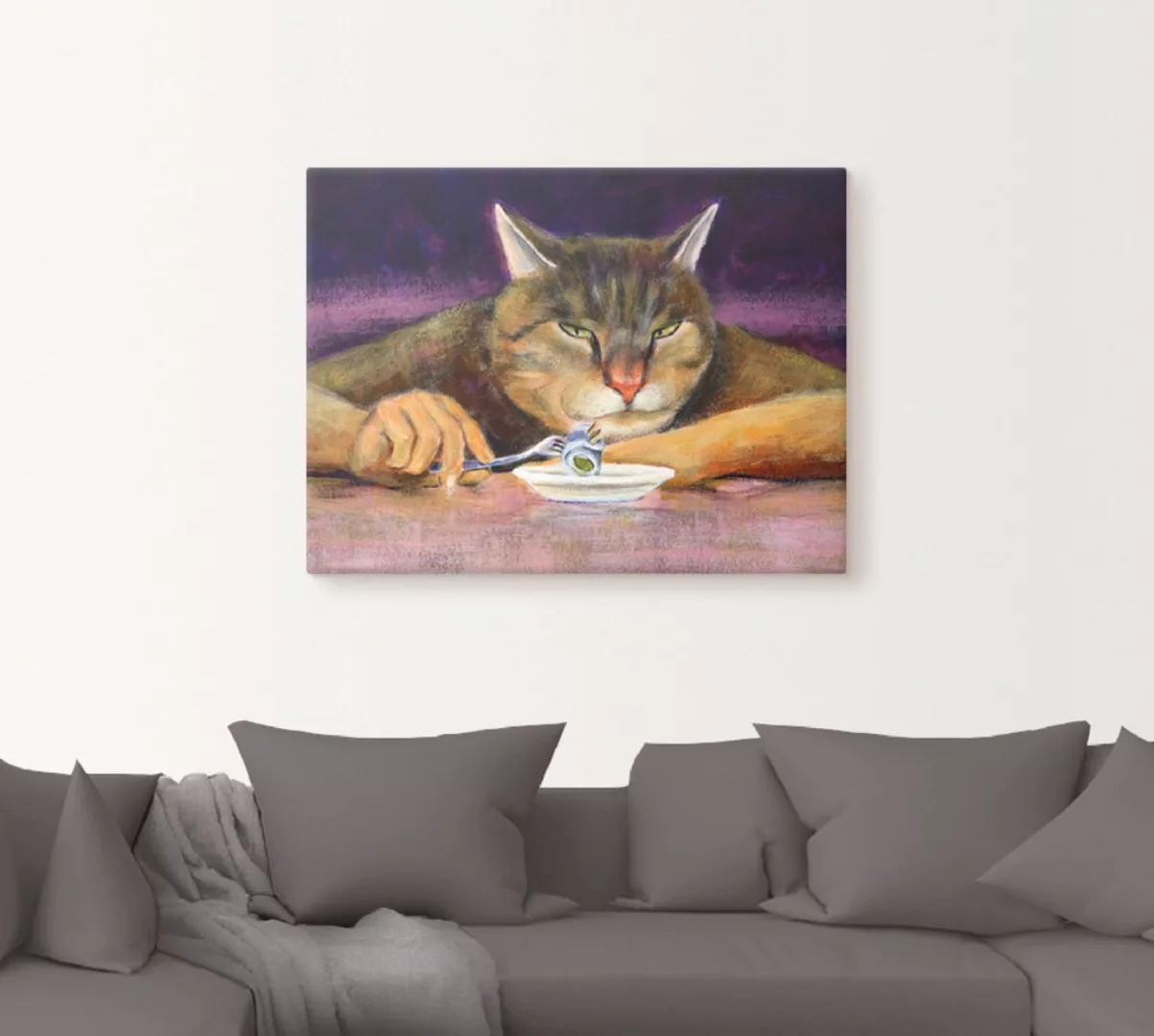 Artland Wandbild "Katzenjammer", Haustiere, (1 St.), als Leinwandbild, Post günstig online kaufen