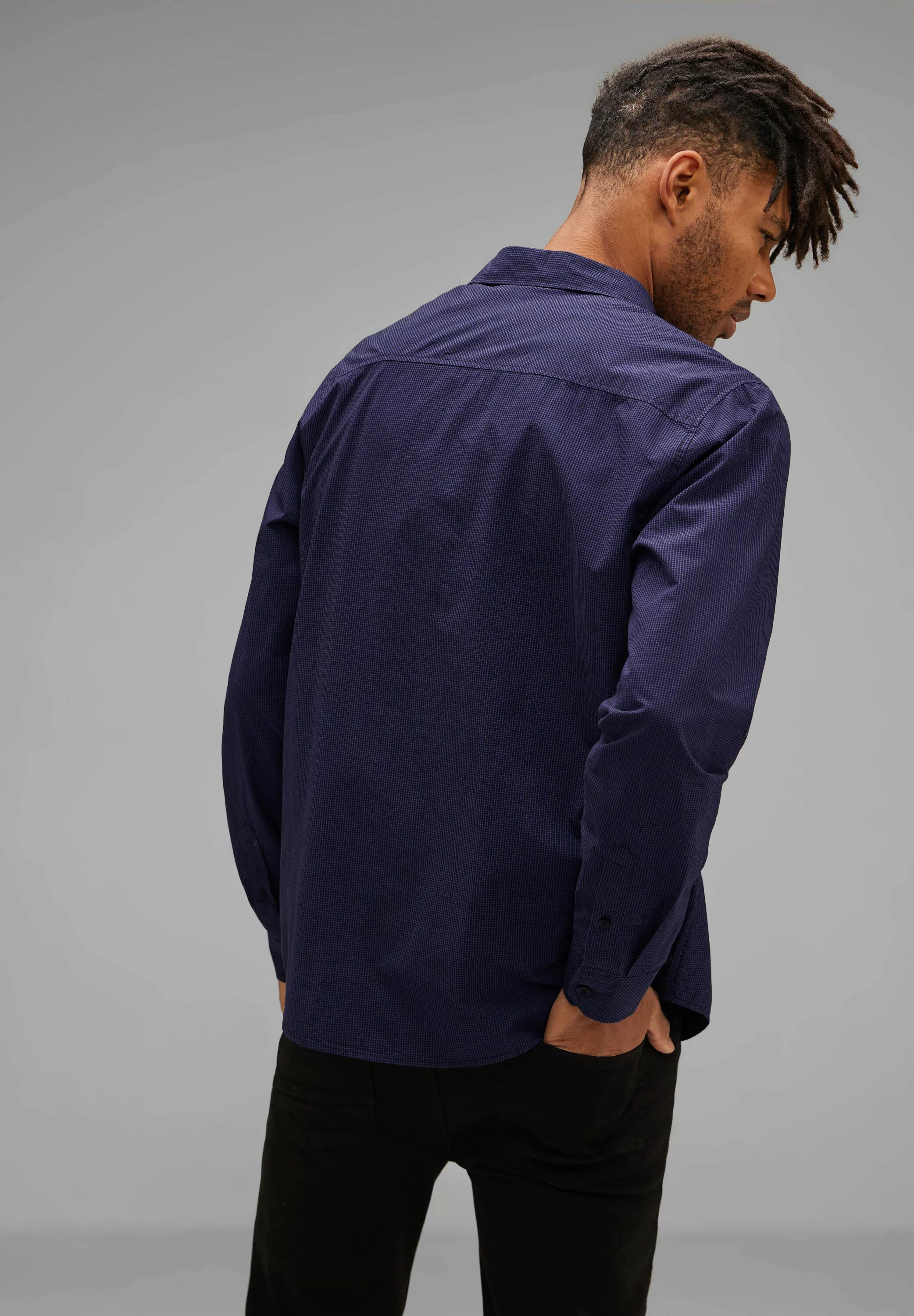 STREET ONE MEN Langarmhemd, mit Minimal Muster günstig online kaufen