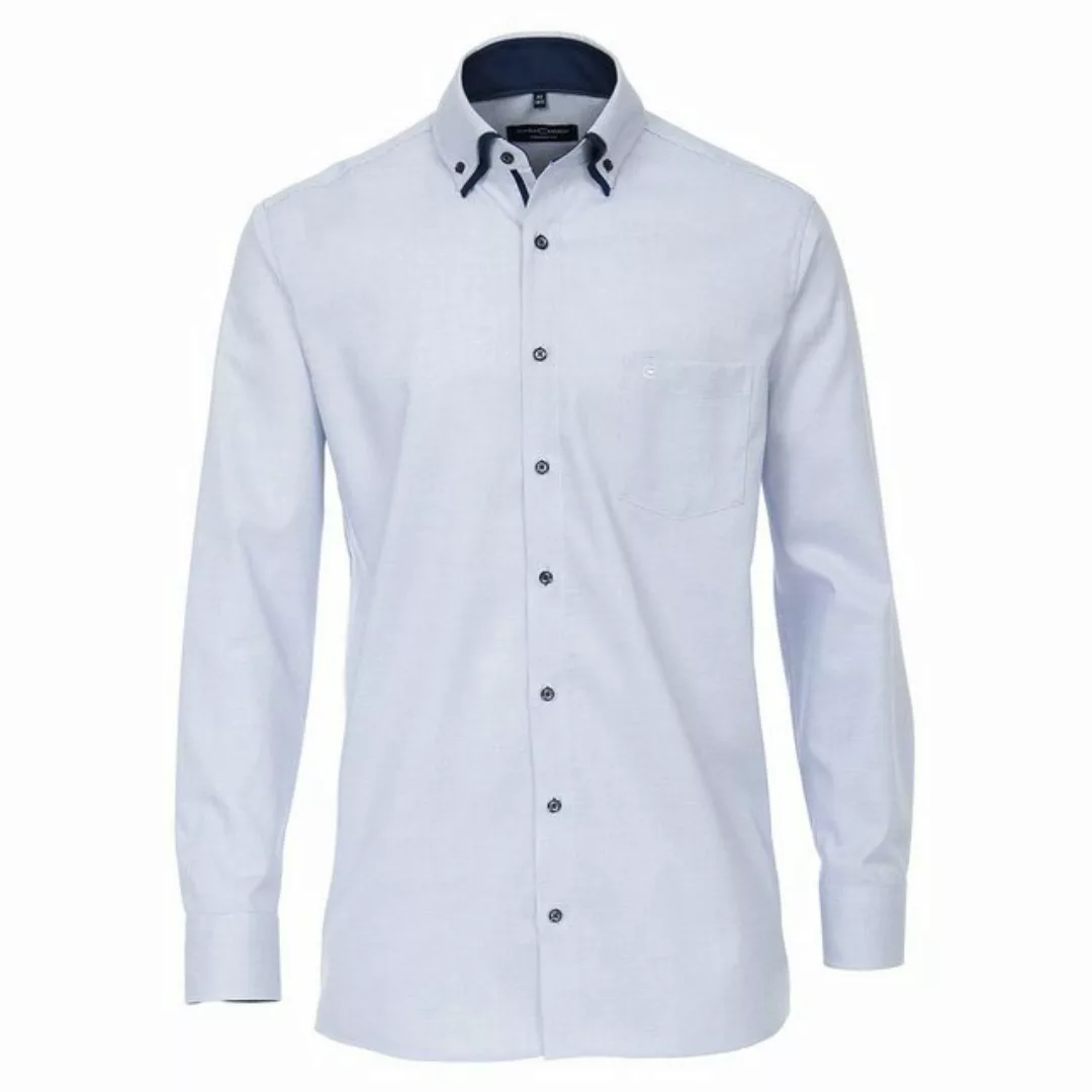 CASAMODA Langarmhemd Große Größen bügelfreies Langarmhemd blau-weiß Struktu günstig online kaufen