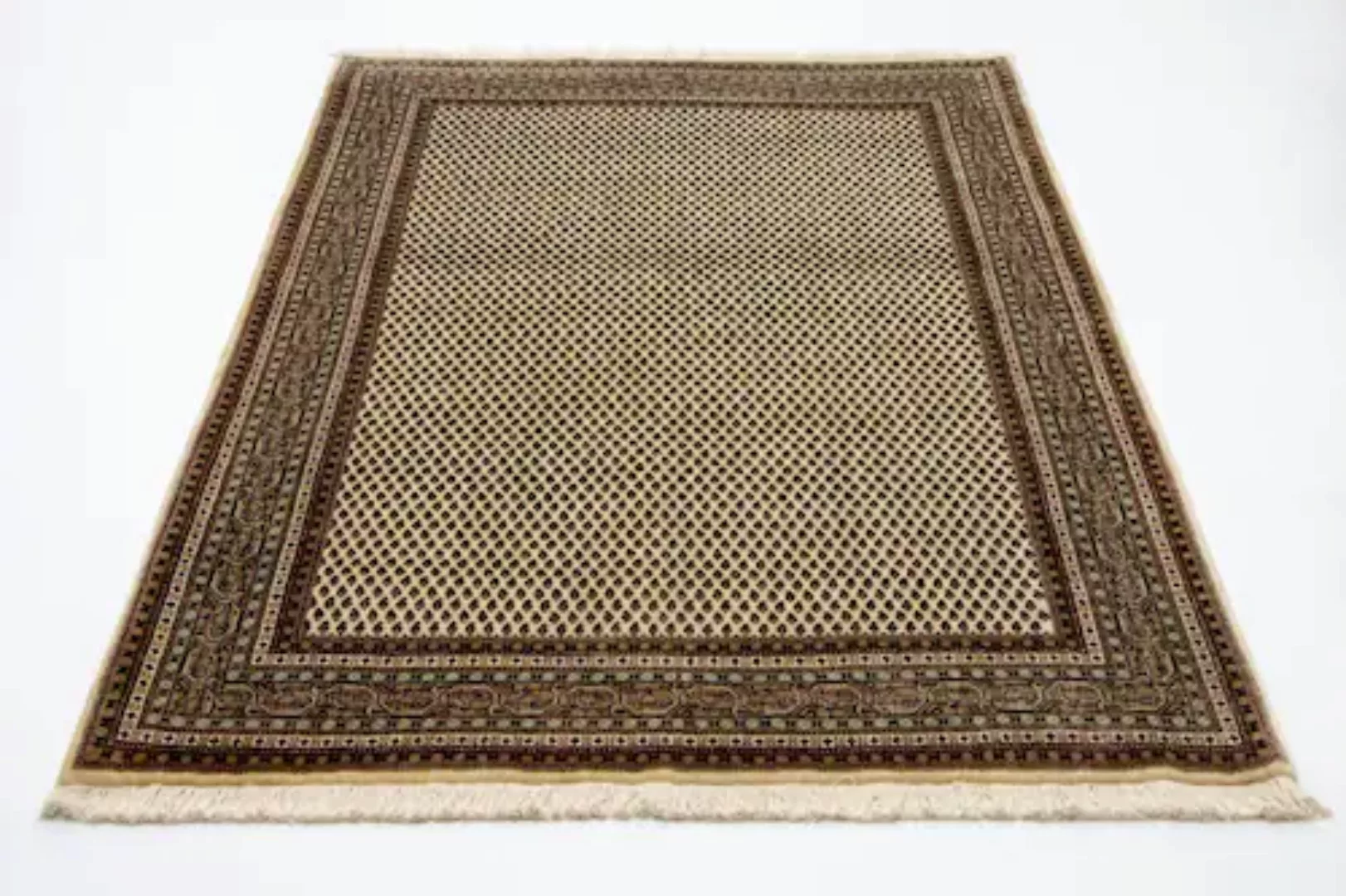 morgenland Wollteppich »Mir Teppich handgeknüpft beige«, rechteckig günstig online kaufen