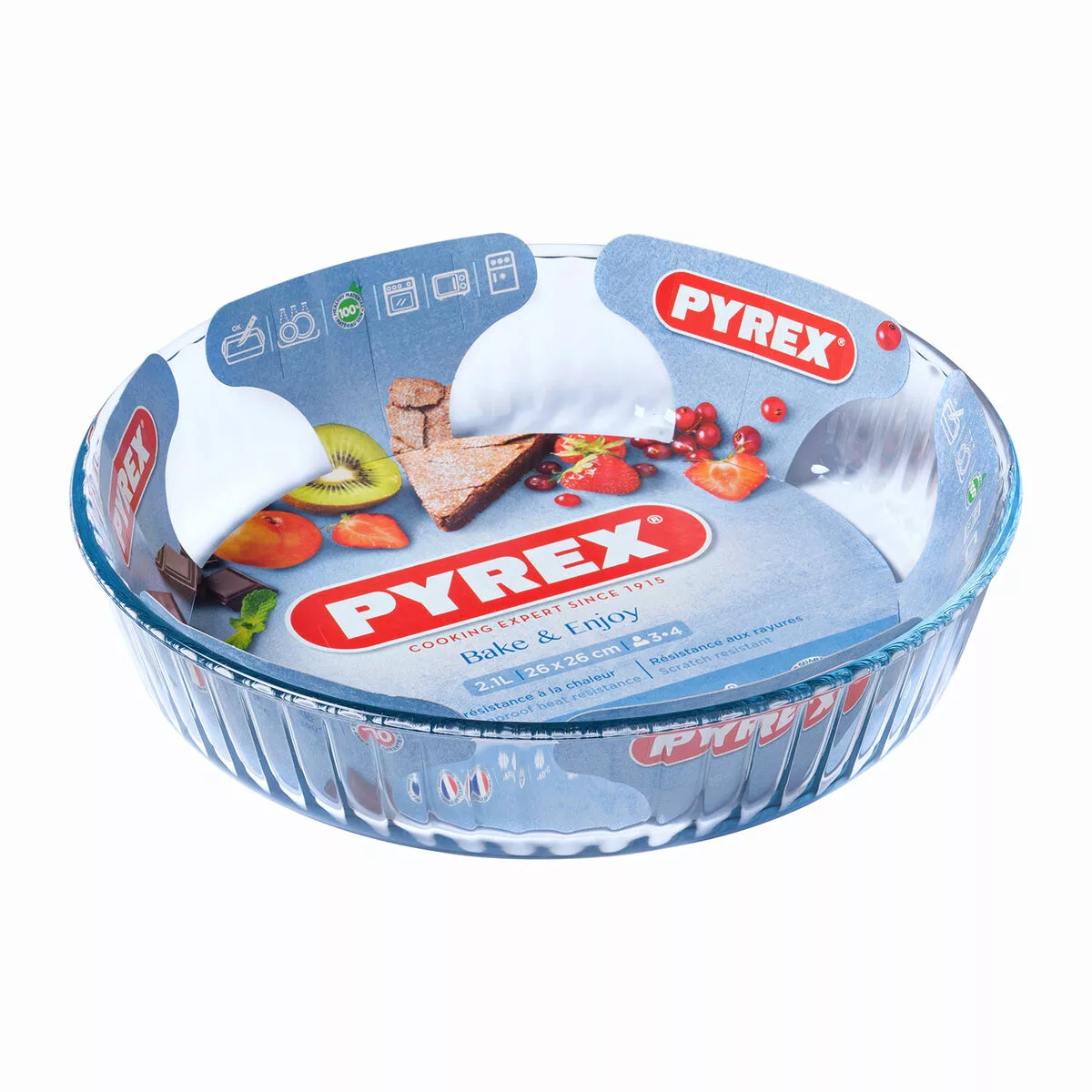 Backform Pyrex Classic Rund Durchsichtig 27 X 27 X 6 Cm (6 Stück) günstig online kaufen