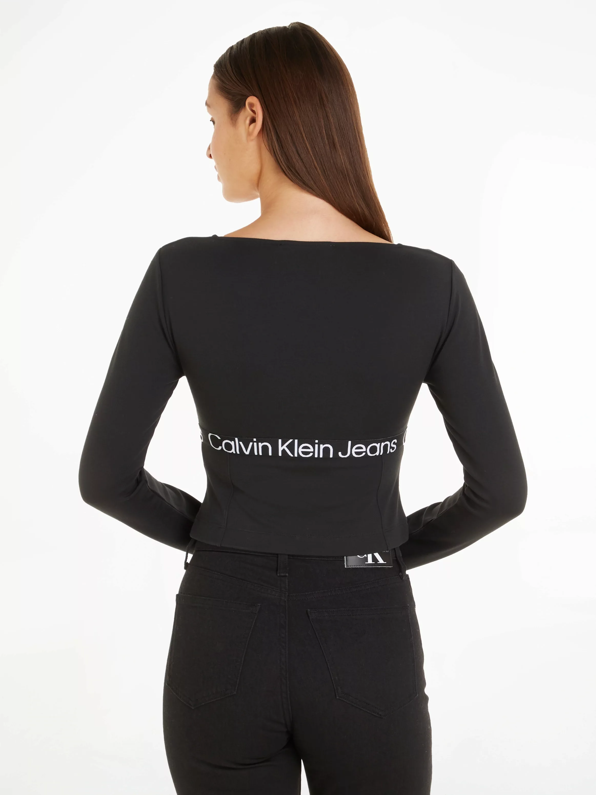 Calvin Klein Jeans T-Shirt "LOGO ELASTIC MILANO LS TOP" günstig online kaufen