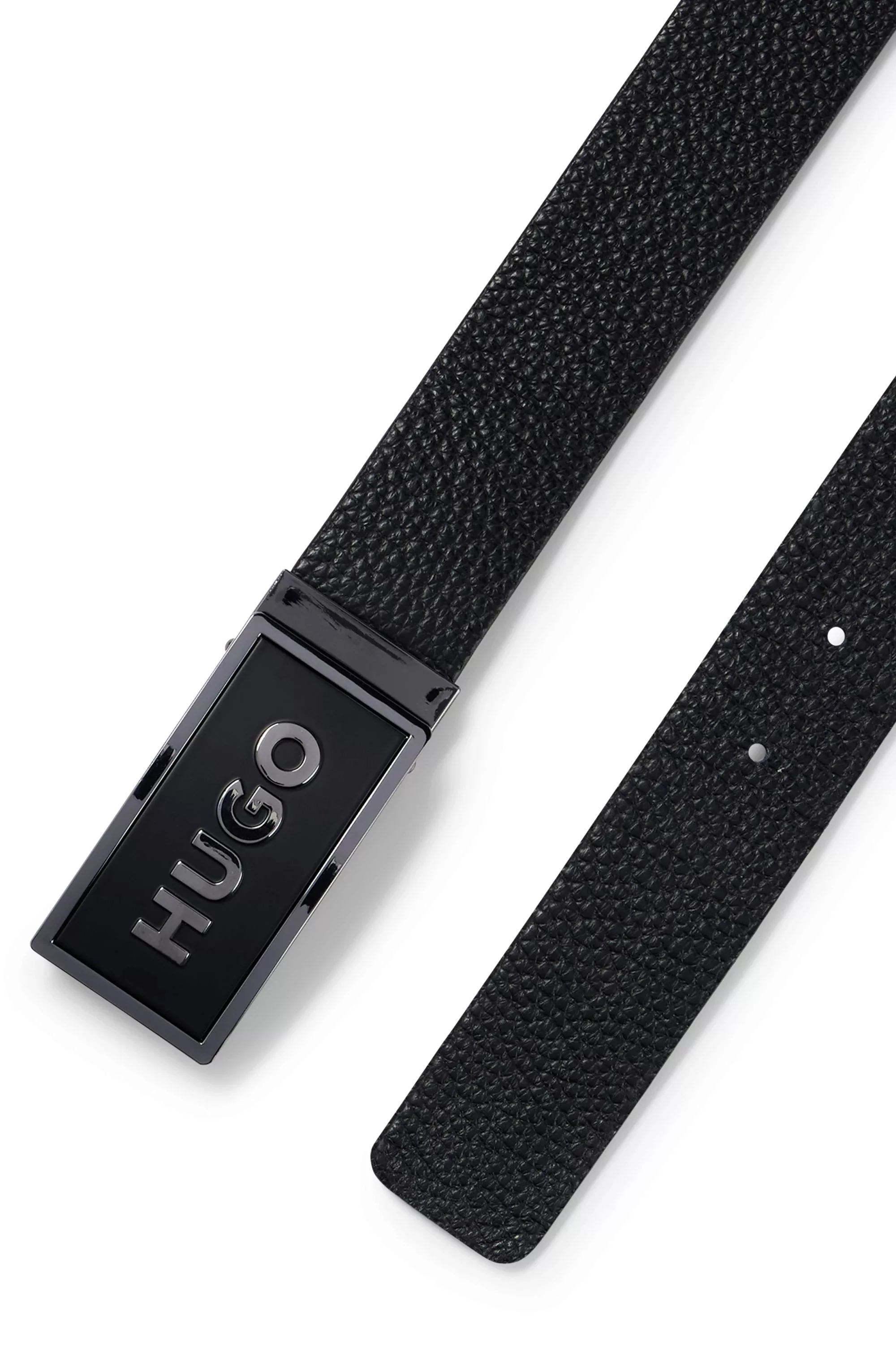 HUGO Ledergürtel "Garin Sr35 grp", Wendegürtel aus genarbtem Leder mit Kopp günstig online kaufen