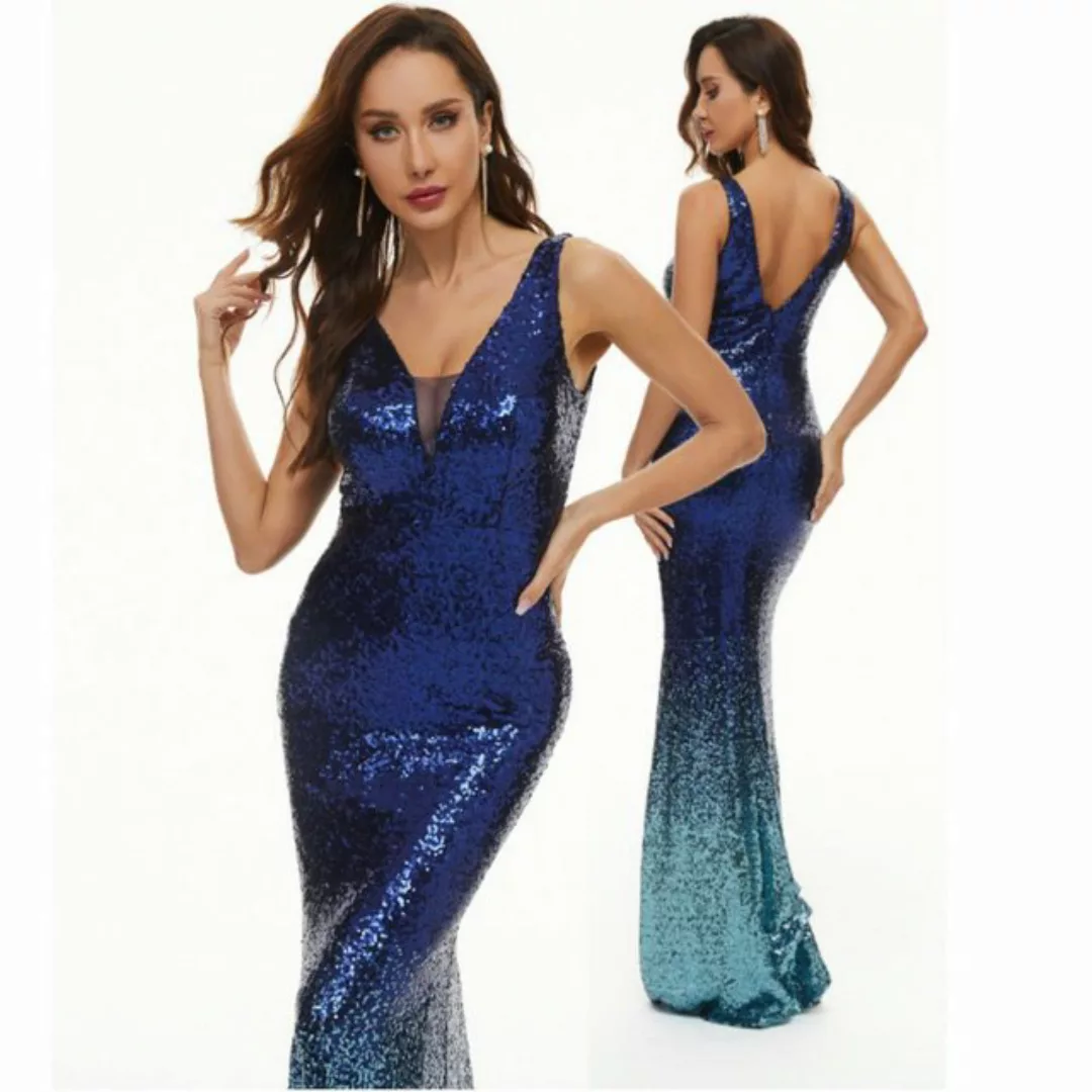jalleria Dirndl Abendkleid Damen Pailletten Meerjungfrauenkleid mit Glitzer günstig online kaufen