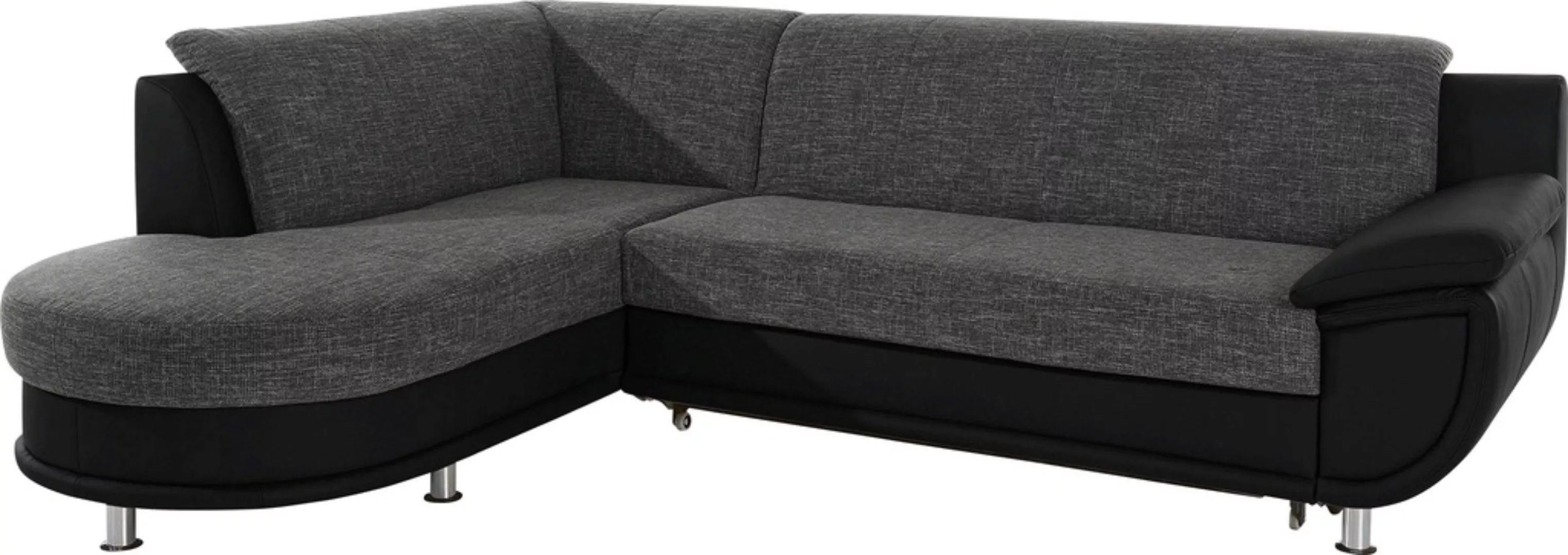 TRENDMANUFAKTUR Ecksofa "Rondo 3, zeitlos und bequem, Materialmix, breite A günstig online kaufen