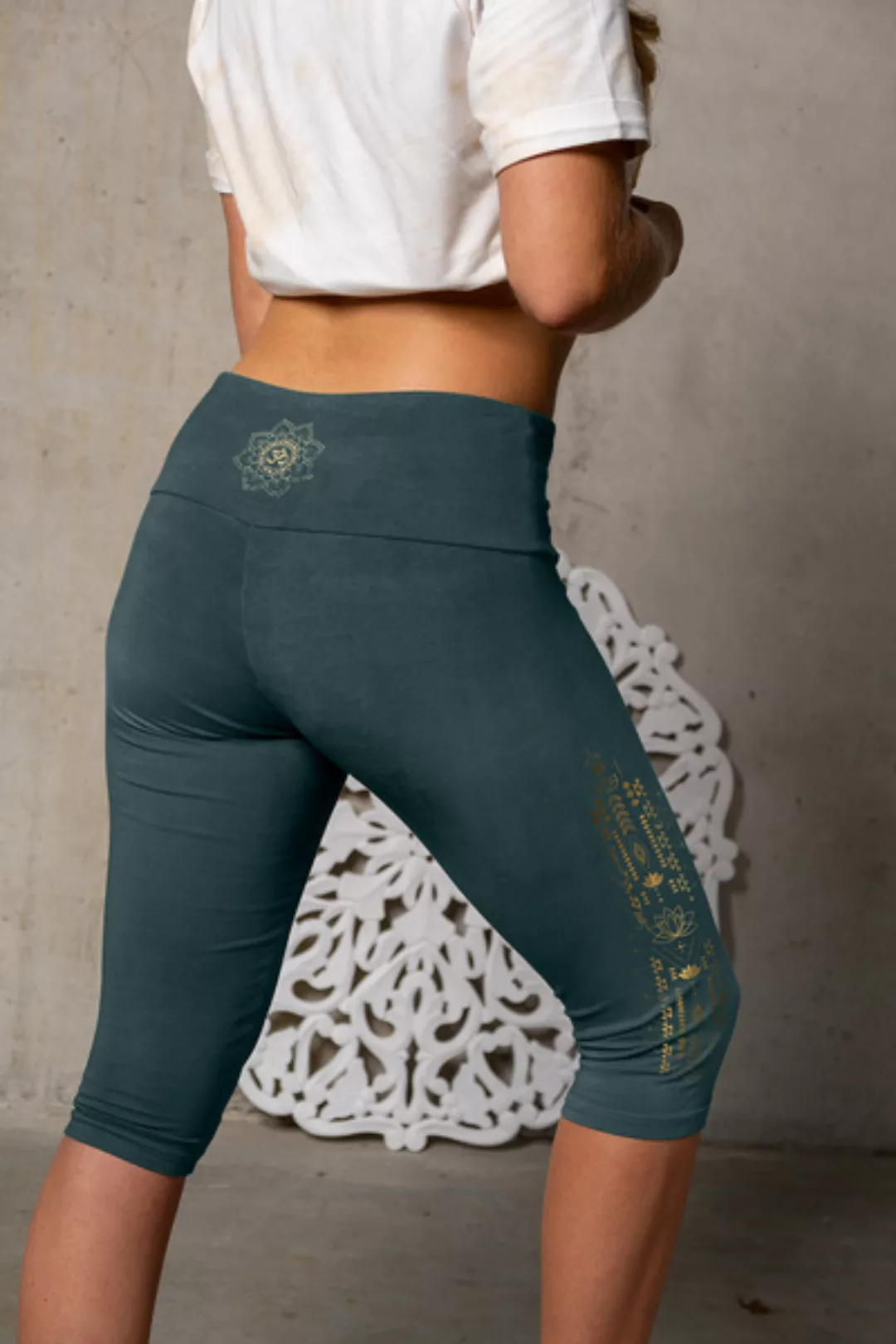 Yoga Capri-leggings Green Smaragd günstig online kaufen