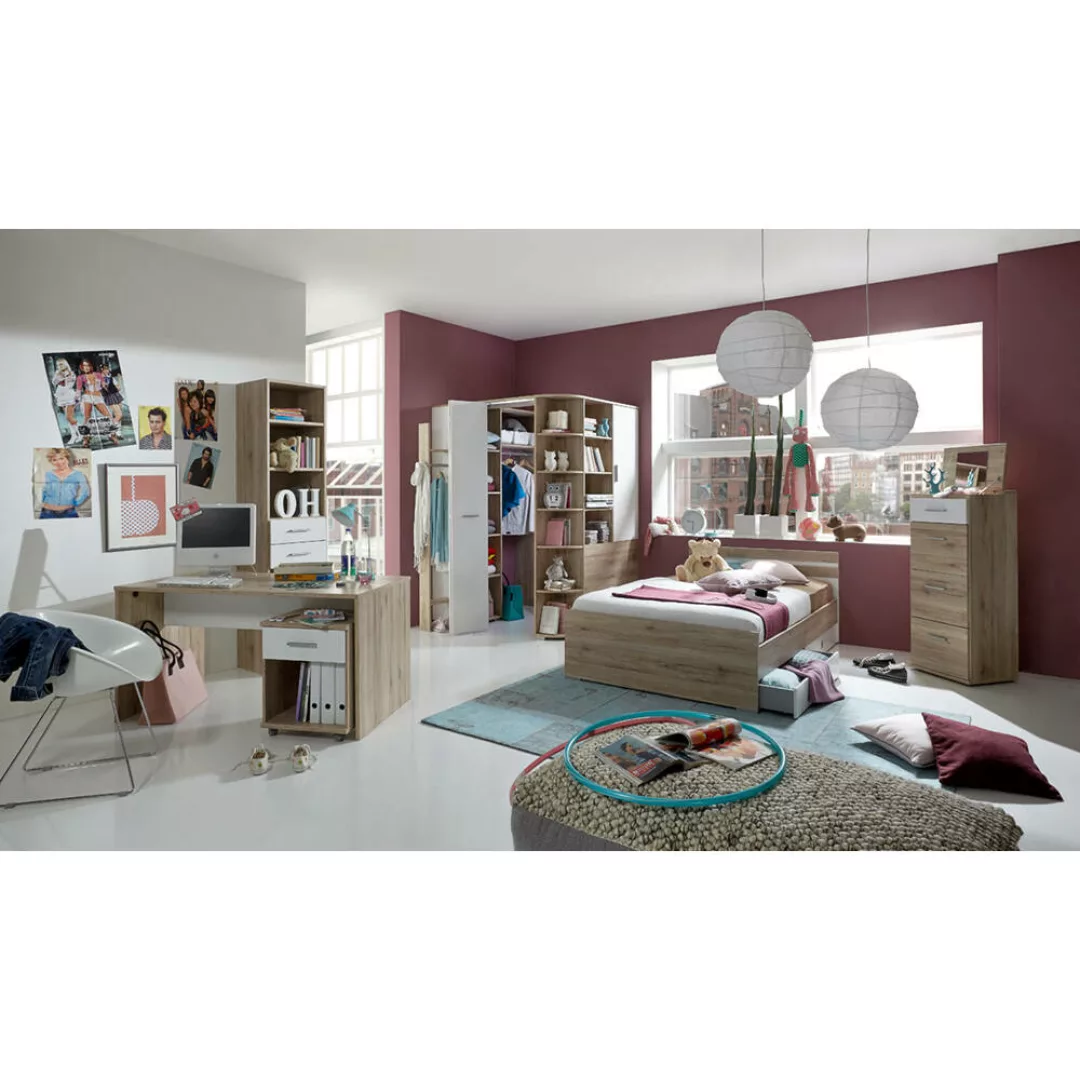 Schlafzimmer Jugendzimmer komplett Set mit Eckkleiderschrank, begehbar und günstig online kaufen