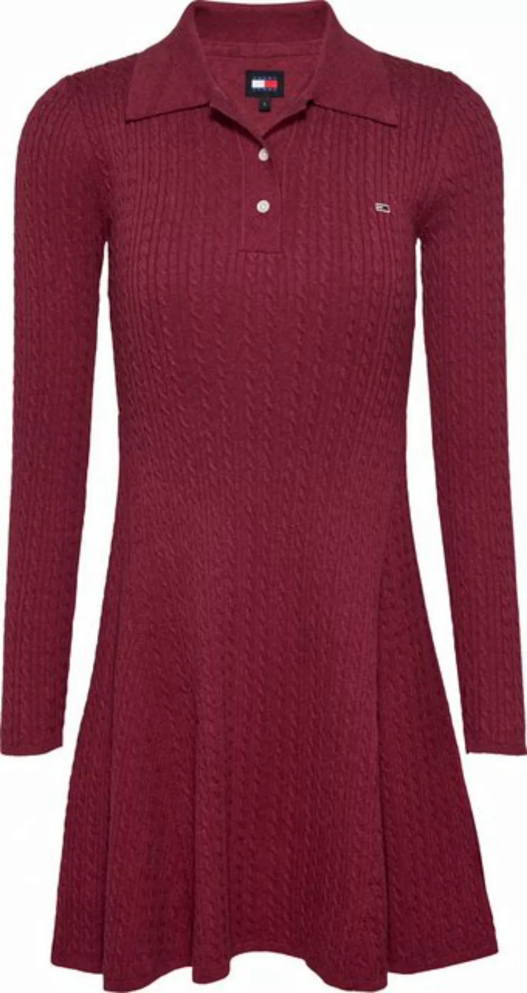 Tommy Jeans Strickkleid TJW F&F POLO CABLE SWEATER DRESS mit kleinem Zopfmu günstig online kaufen