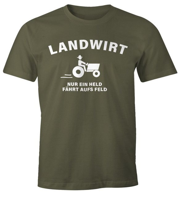 MoonWorks Print-Shirt Landwirt nur ein held fährt aufs Feld T-Shirt Herren günstig online kaufen