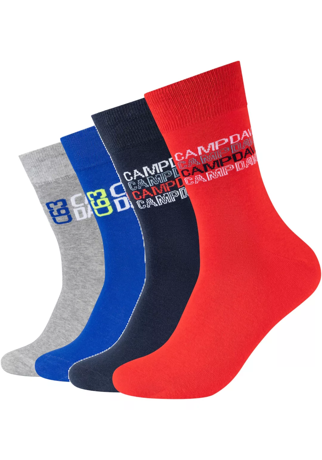 CAMP DAVID Socken "casual", (4er Pack), mit Markenlogo günstig online kaufen