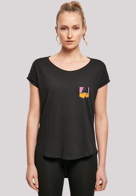 F4NT4STIC T-Shirt Looney Tunes Daffy Duck Face Faux Pocket Print günstig online kaufen