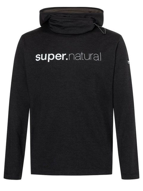 SUPER.NATURAL Hoodie Merino Hoodie M ALPINE HOODED II Neckwarmer integriert günstig online kaufen