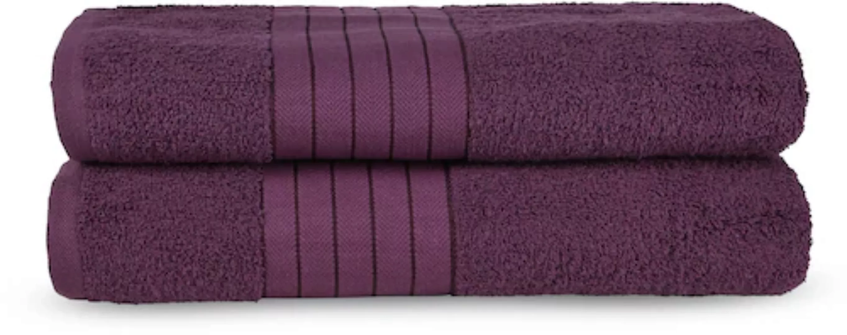 good morning Badetuch »Uni Towels«, (2 St.), mit gewebtem Rand günstig online kaufen