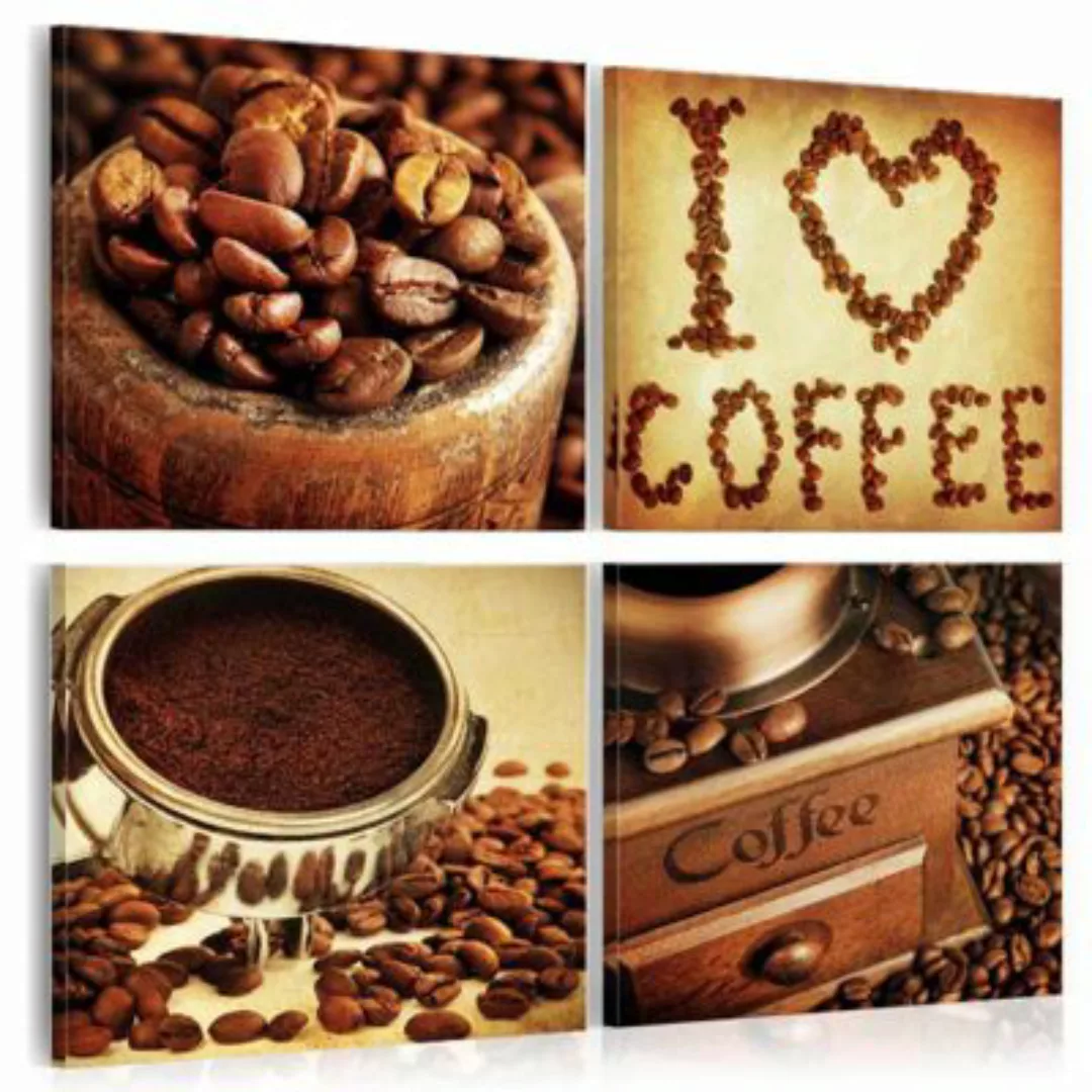 artgeist Wandbild Coffee - Pleasant Moments braun-kombi Gr. 90 x 90 günstig online kaufen
