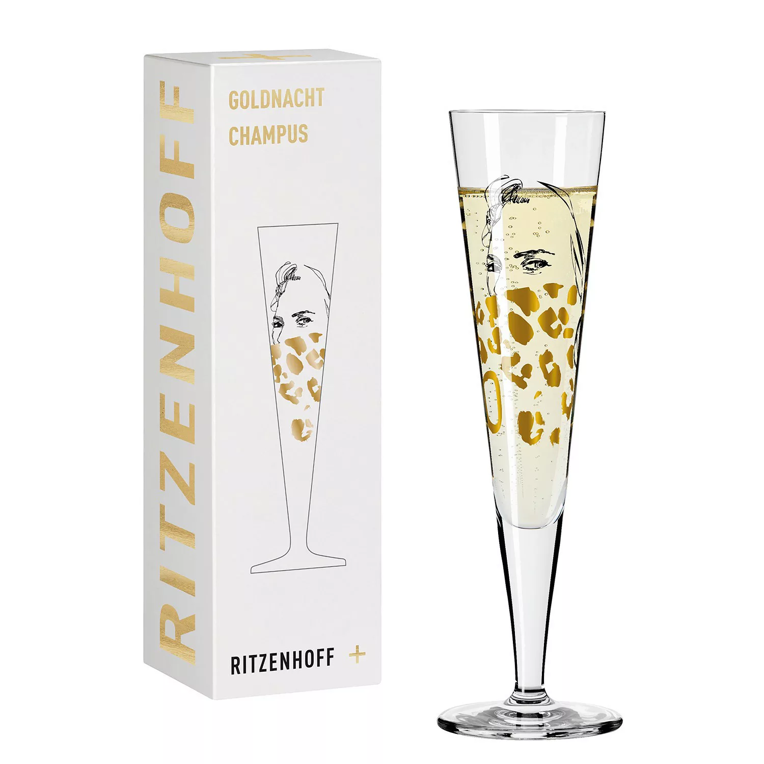 home24 Champagnerglas Goldnacht Leoparden günstig online kaufen