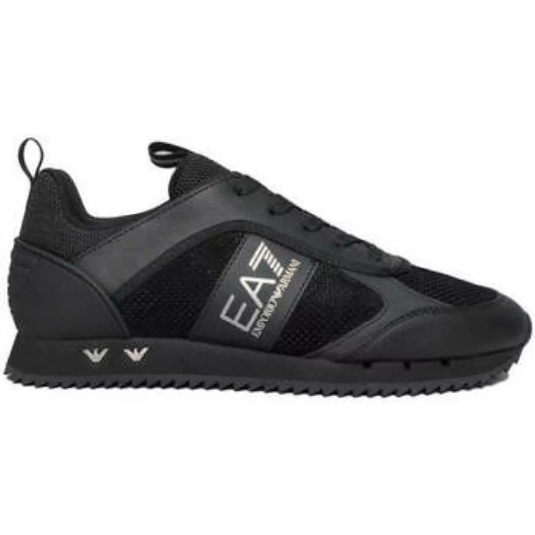 Ea7 Emporio Armani  Sneaker Lace Runner Trainers Triple Black/Silver günstig online kaufen