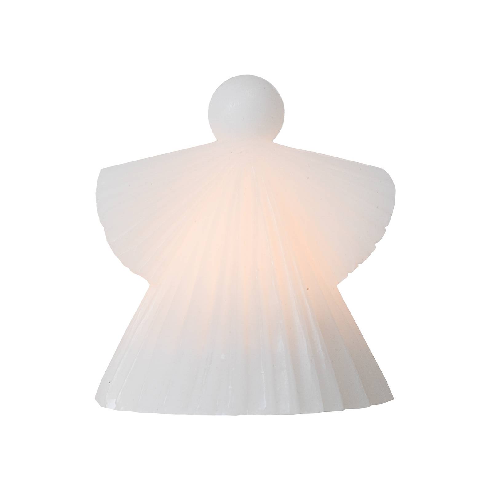 LED-Dekofigur Asta, Engel aus weißem Wachs 12,5cm günstig online kaufen