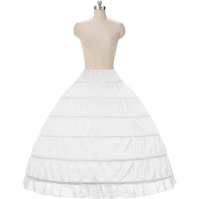 Coonoor Unterrock Petticoat Unterrock Damen Lang Weiß 6 Reifrock Fluffy Und günstig online kaufen