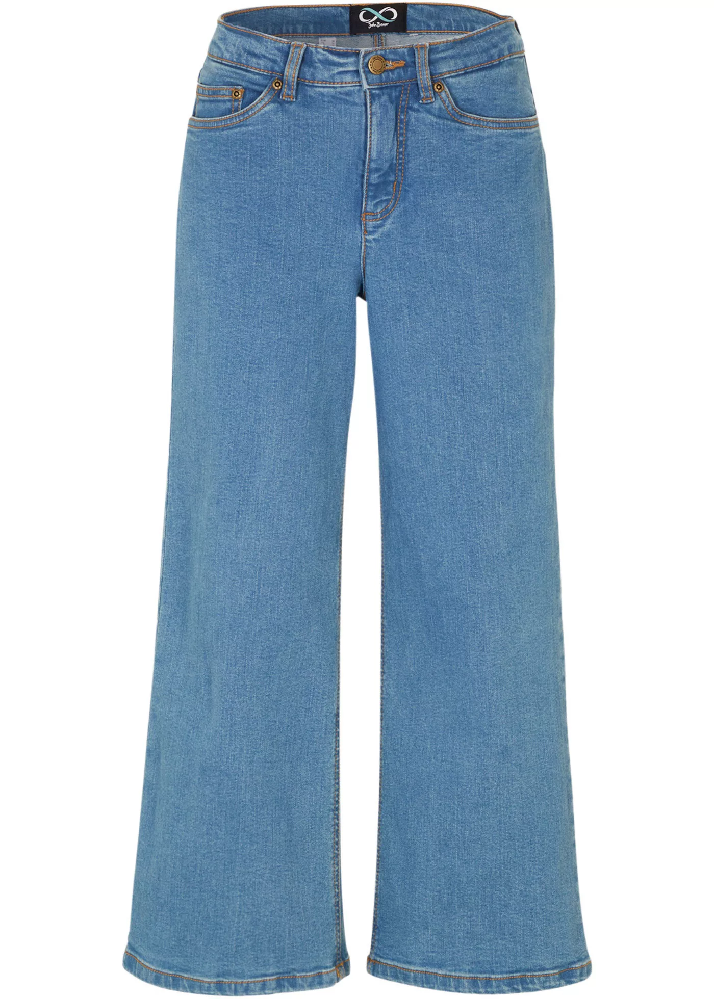 Wide Leg Jeans Mid Waist, cropped günstig online kaufen