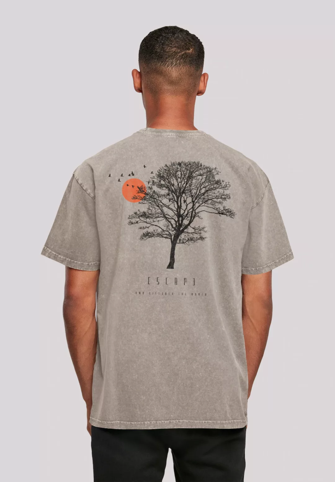 F4NT4STIC T-Shirt "Oversize Escape Discover the World Tree Birds", Premium günstig online kaufen
