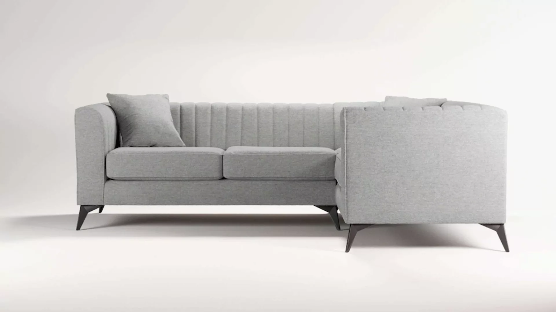 Places of Style Ecksofa »MATTHEW B/T/H: 240/167/74 cm«, L-Form, Steppung im günstig online kaufen