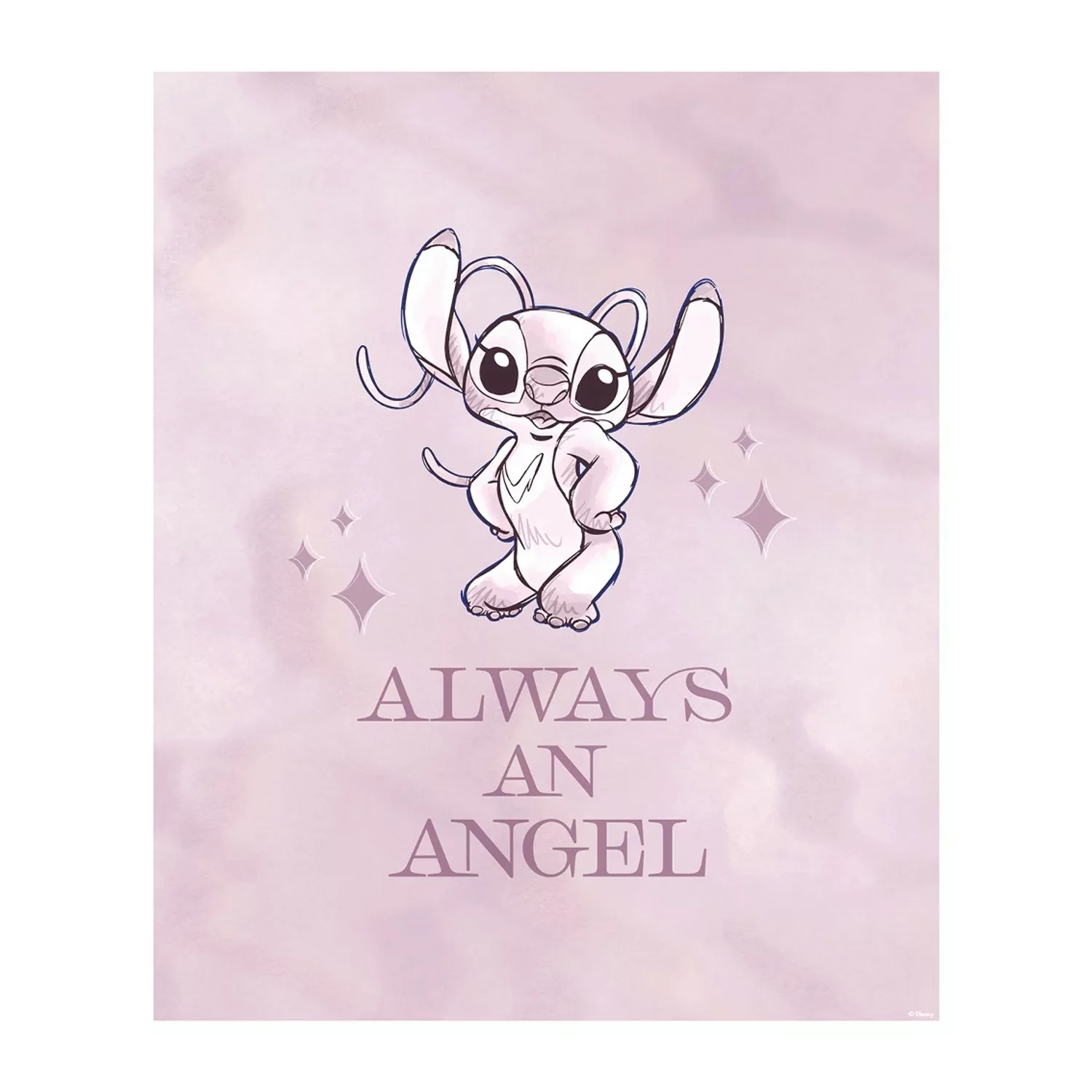 Komar Bild "Komar Wandbild- Stitch Always an Angel - Größe 30 x 40 cm", Dis günstig online kaufen