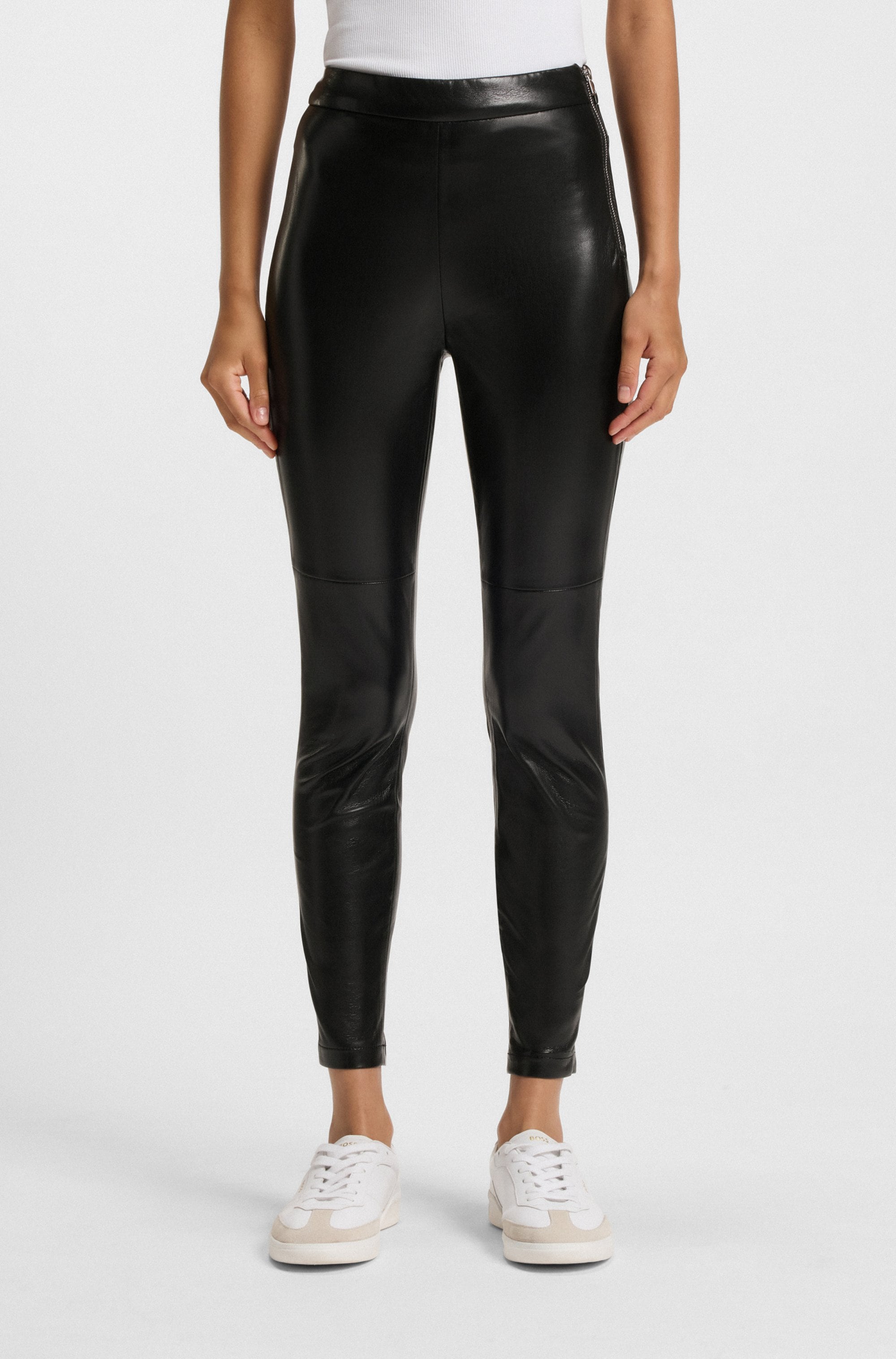 BOSS ORANGE Leggings "Taskin Premium Damenmode", Slim Fit in Lederoptik günstig online kaufen