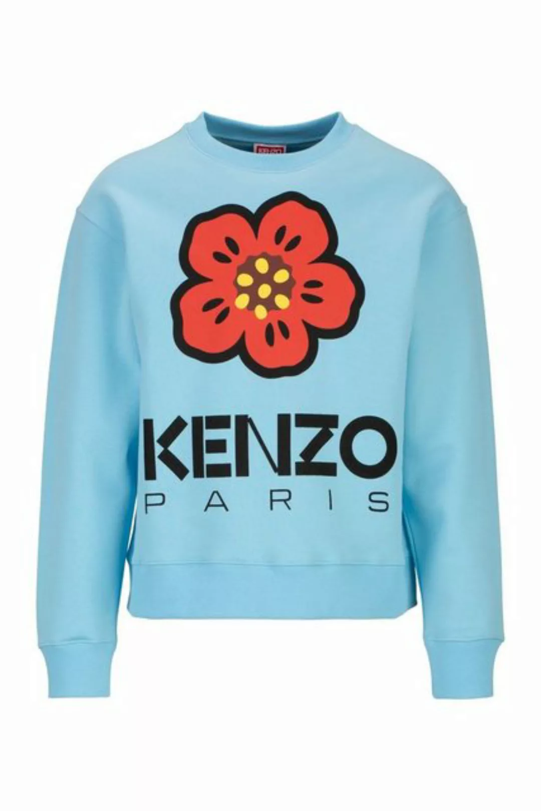 KENZO Sweatshirt Flower Print mit ikonischem roten Blumenmotiv und Logo-Pri günstig online kaufen