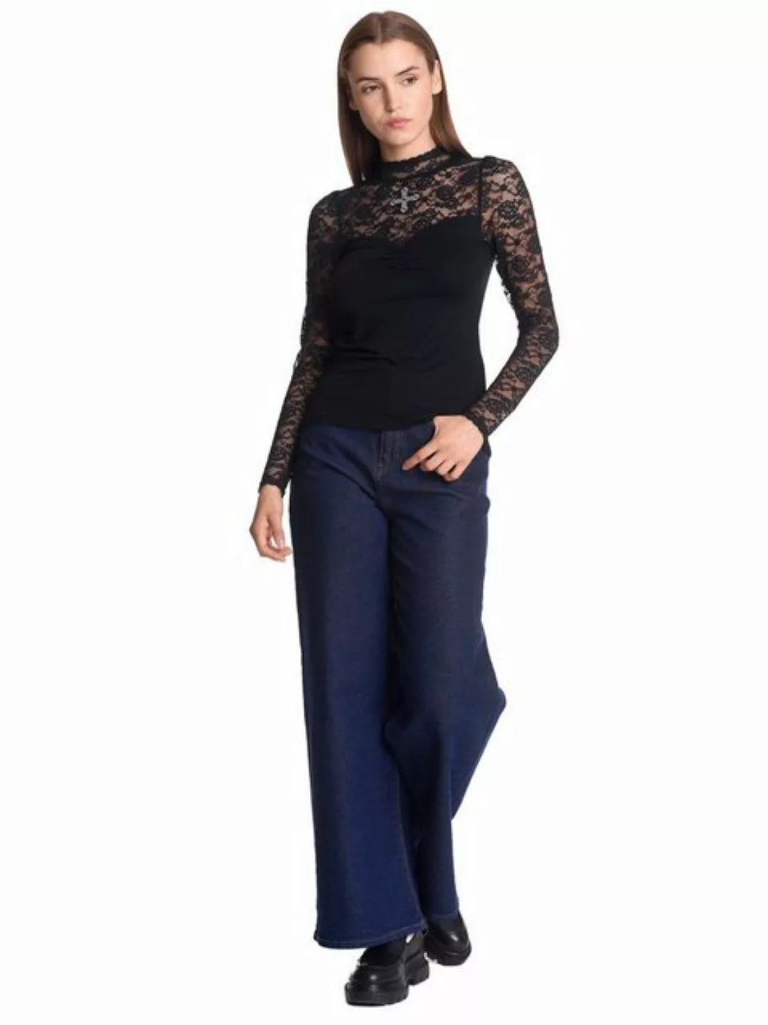 Vive Maria Lace Vamp Damen Spitzenshirt schwarz günstig online kaufen