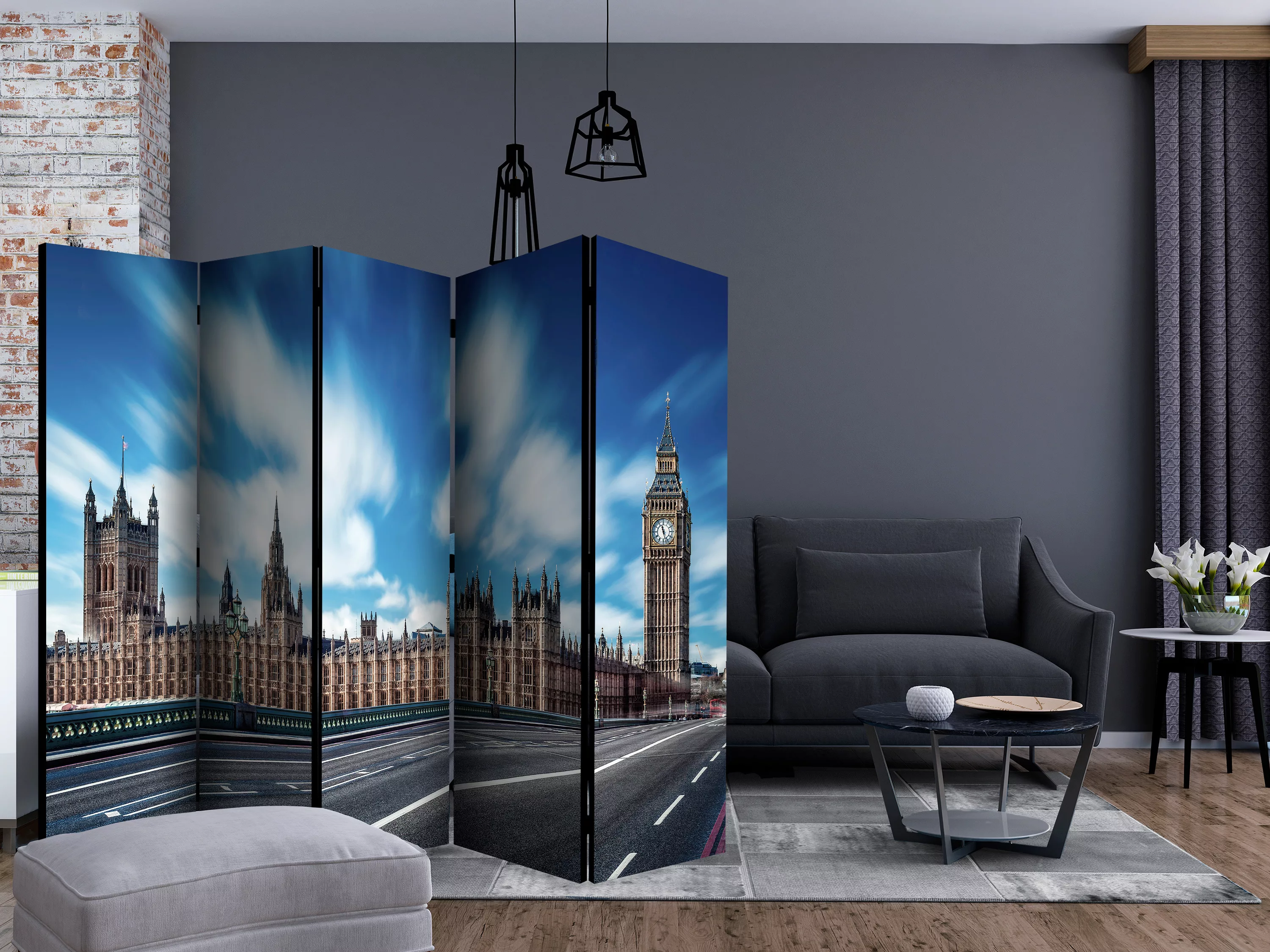 5-teiliges Paravent - Sunny London Ii [room Dividers] günstig online kaufen