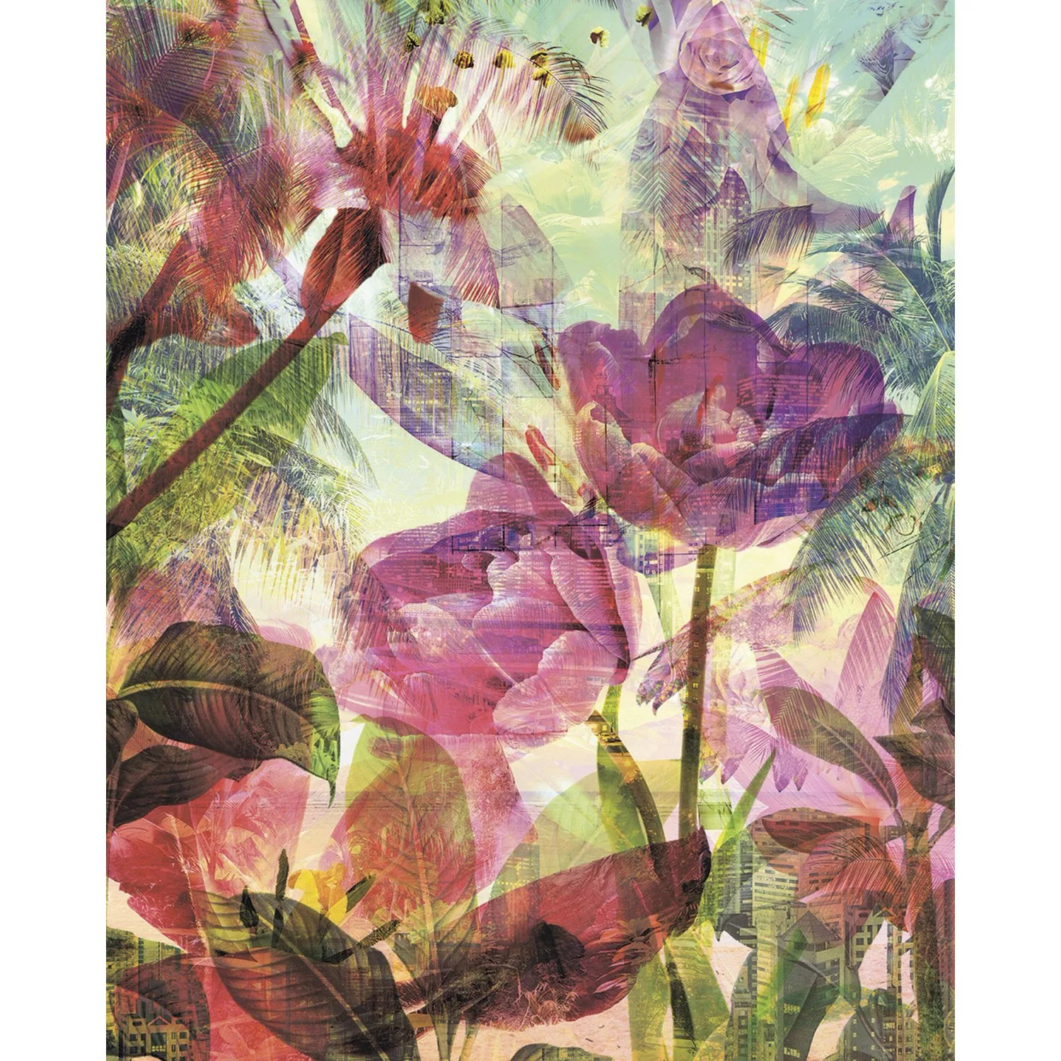 Sanders & Sanders Fototapete Blumen Multicolor 200 x 250 cm 611925 günstig online kaufen