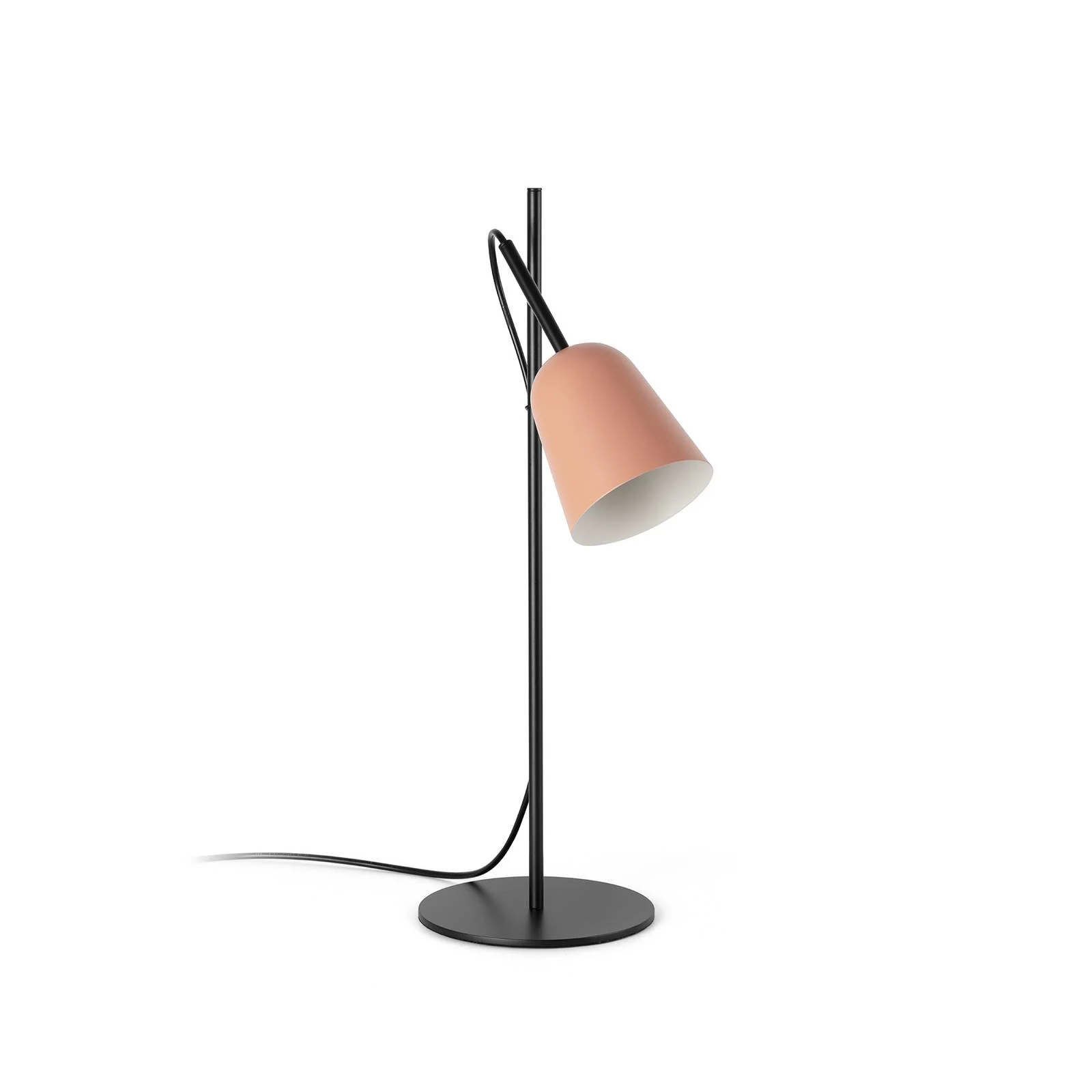 Tischlampe Studio, rosa/schwarz, Stahl, Höhe 55 cm günstig online kaufen