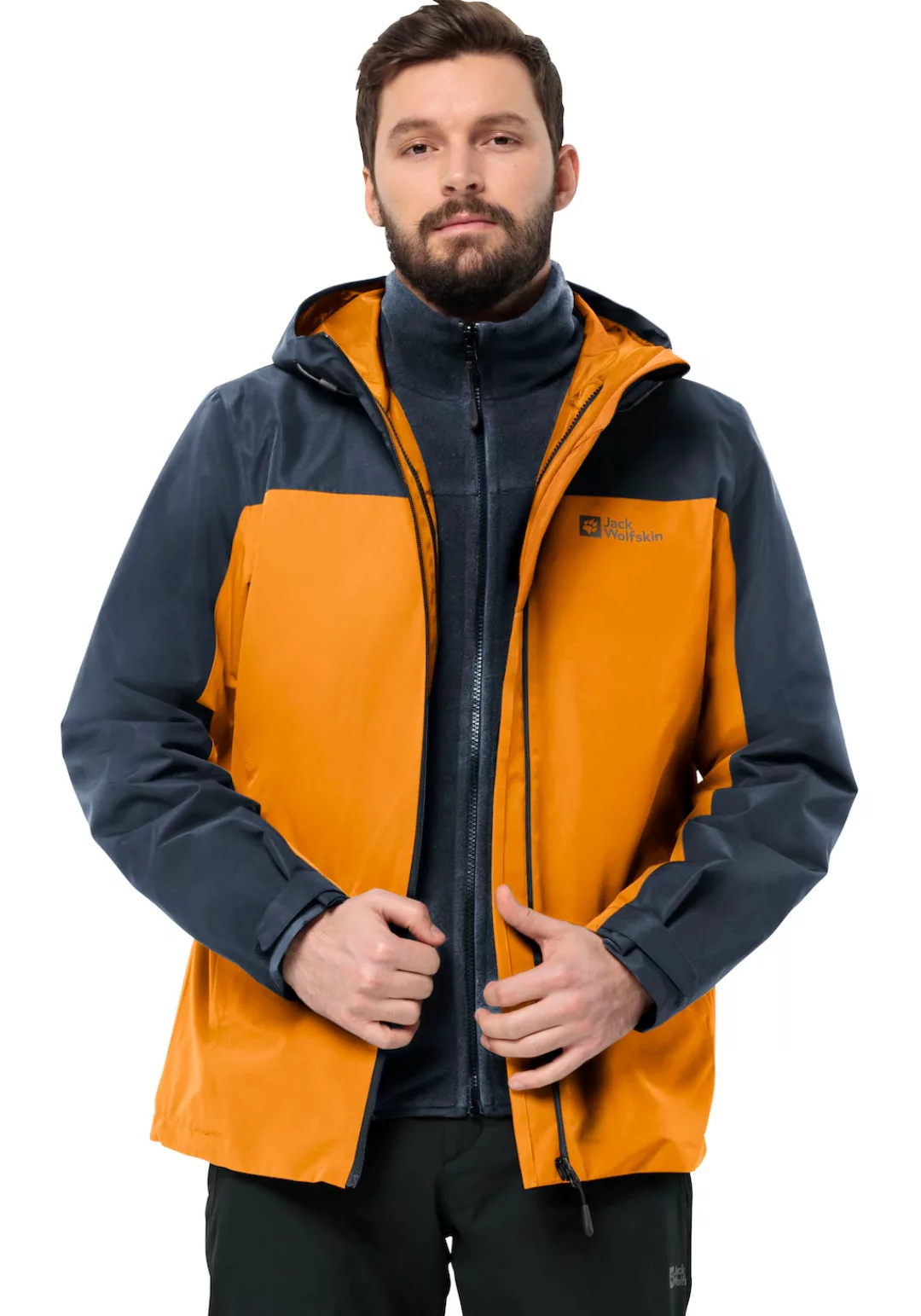 Jack Wolfskin 3-in-1-Funktionsjacke "TAUBENBERG 3IN1 JKT M", mit Kapuze, mi günstig online kaufen