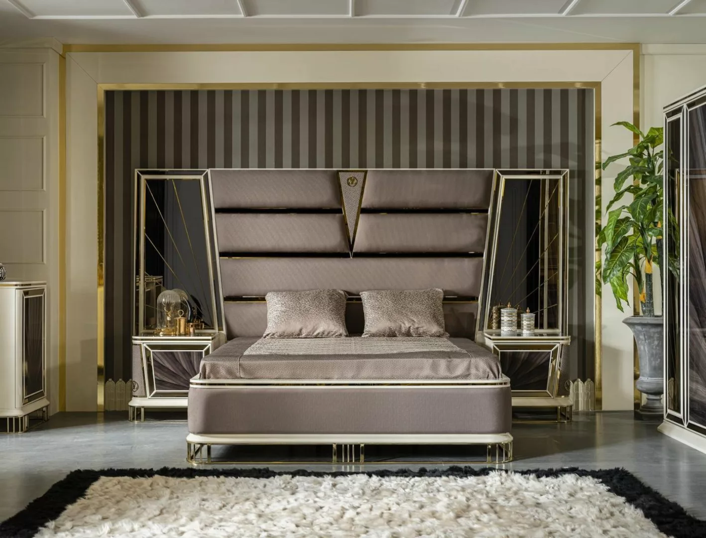 JVmoebel Bett Luxus Bett Design Betten Doppelbetten Schlafzimmer Möbel Einr günstig online kaufen