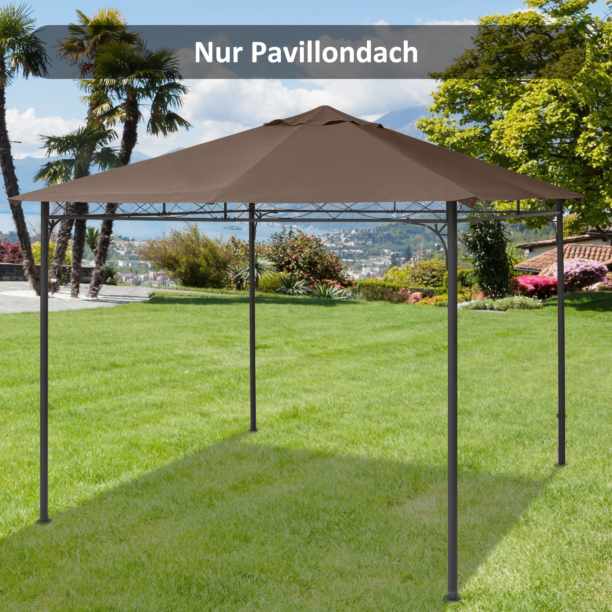 Outsunny Ersatzdach Pavillon 2,93x2,93m Pavillonabdeckung Sonnenschutz aus günstig online kaufen