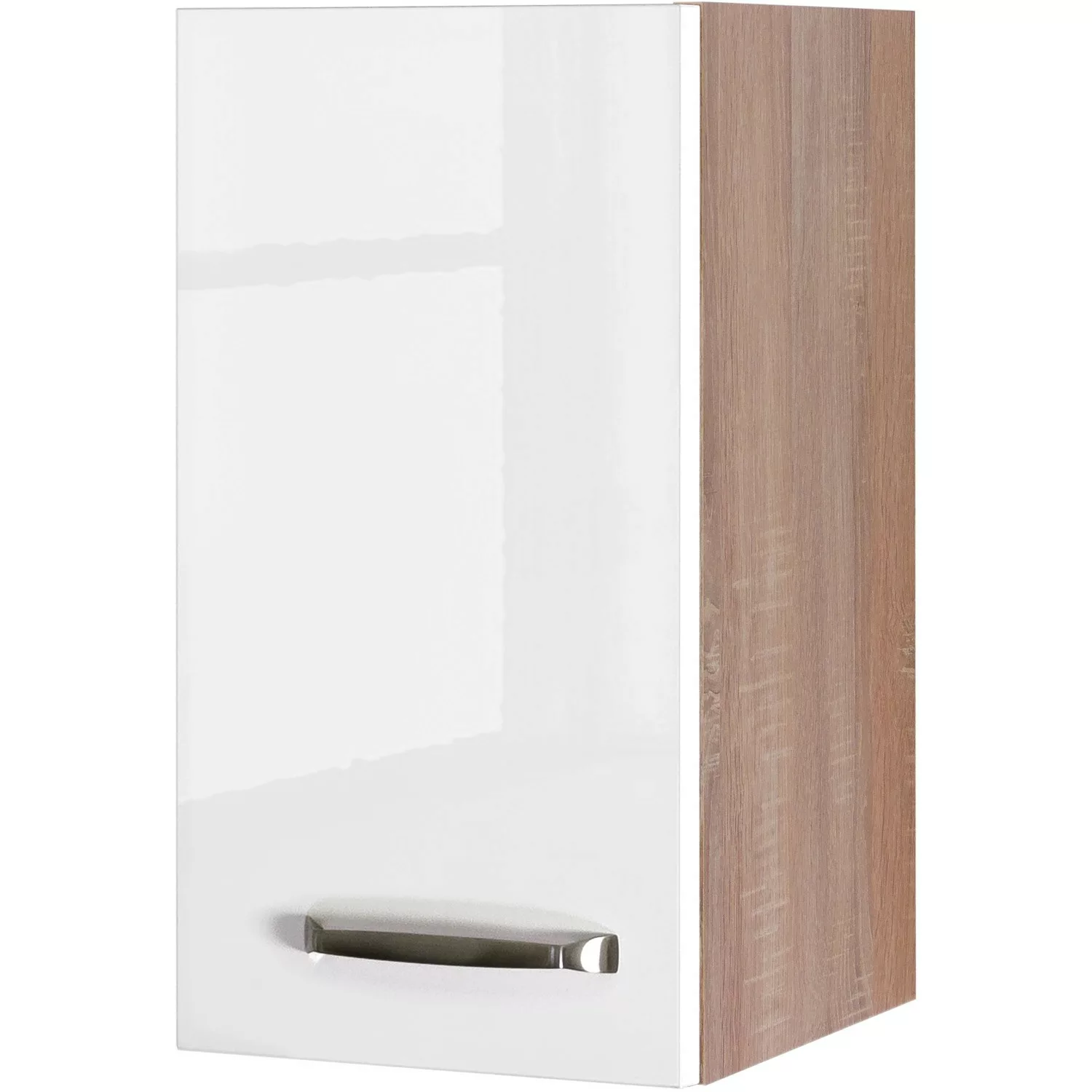 Flex-Well Exclusiv Oberschrank Valero 30 cm x 55 cm Hochglanz Weiß-Sonoma E günstig online kaufen