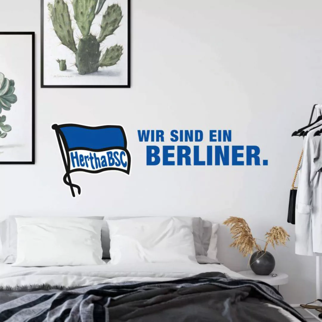 Wall-Art Wandtattoo "Hertha BSC Logo Schriftzug", (1 St.), selbstklebend, e günstig online kaufen