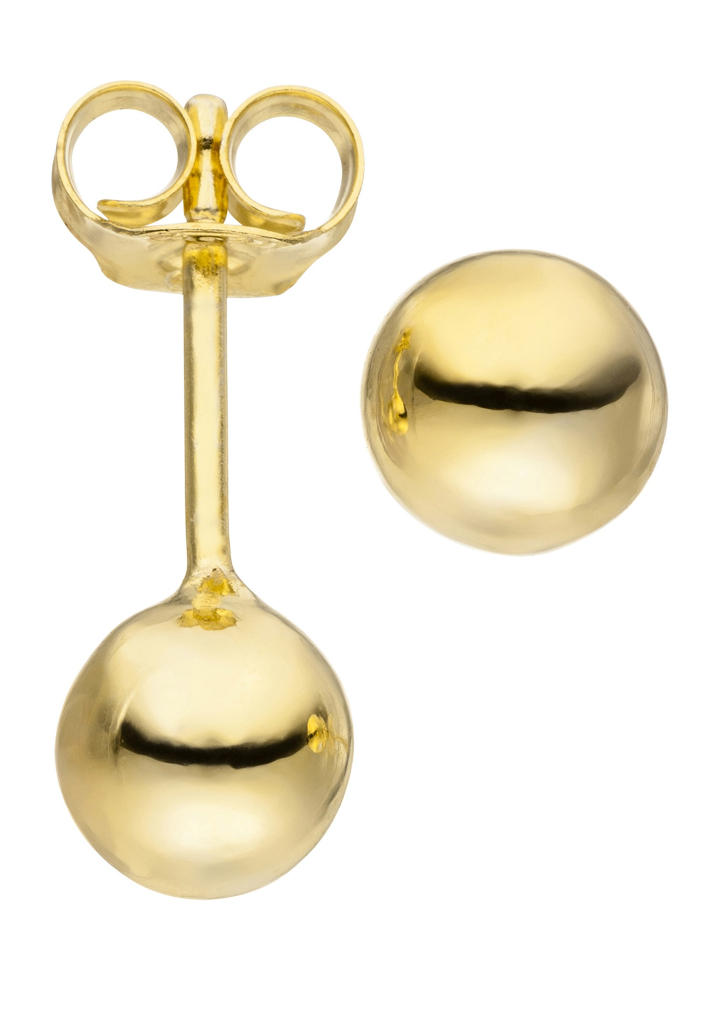 JOBO Paar Ohrstecker "Kugel-Ohrringe 6 mm", 925 Silber vergoldet günstig online kaufen