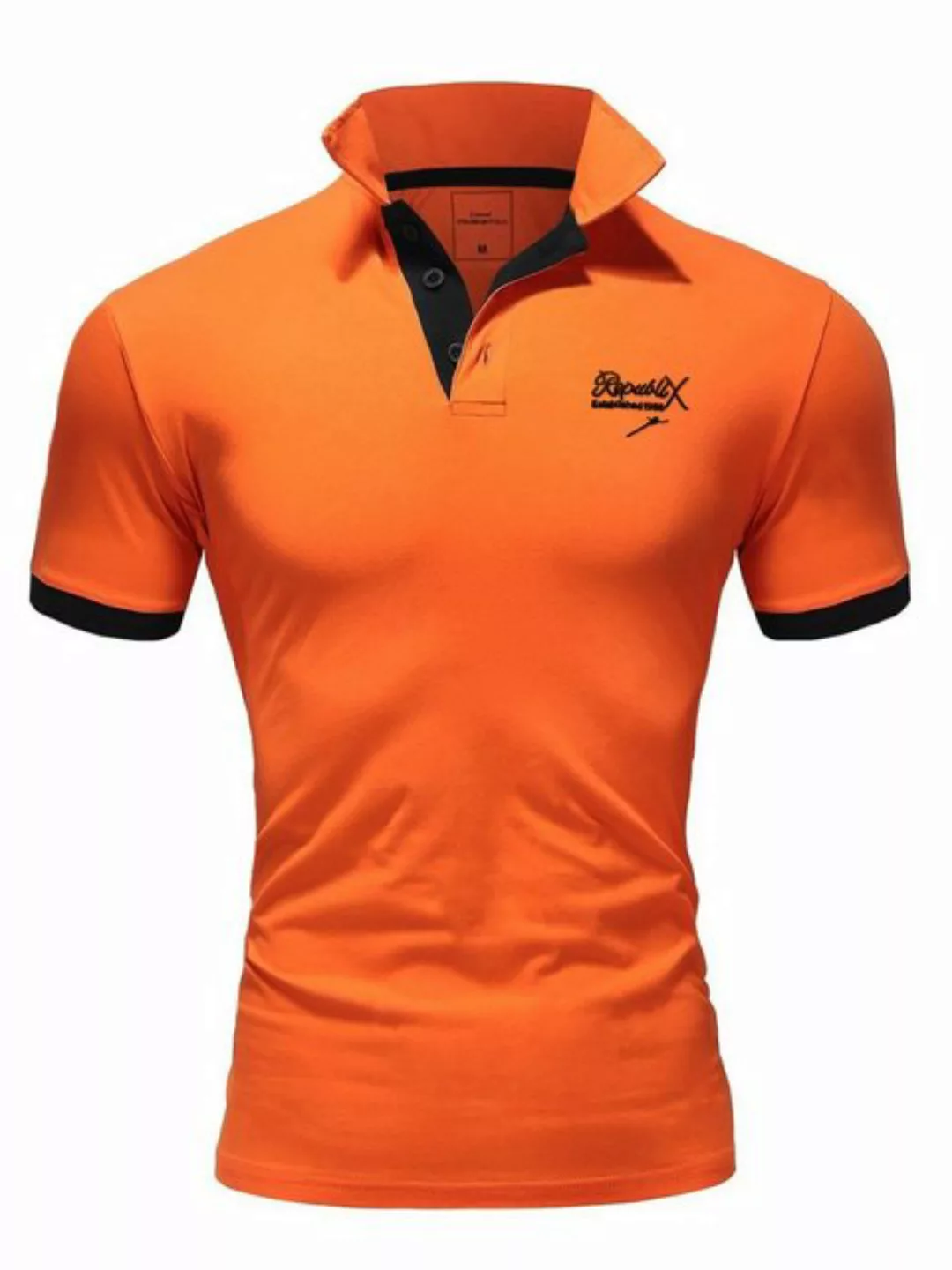 REPUBLIX Poloshirt MATEO Herren Basic Kurzarm Kontrast Polo Hemd günstig online kaufen