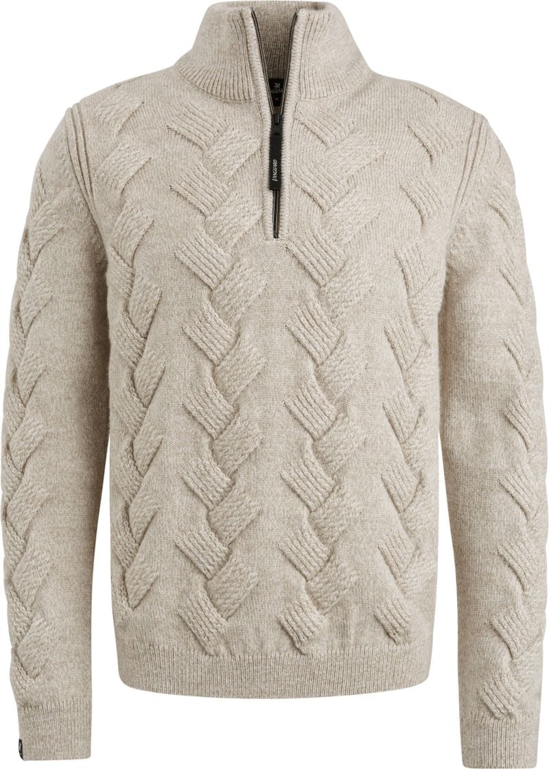 Vanguard Halfzip Pullover Struktur Wool Blend Ecru - Größe XL günstig online kaufen