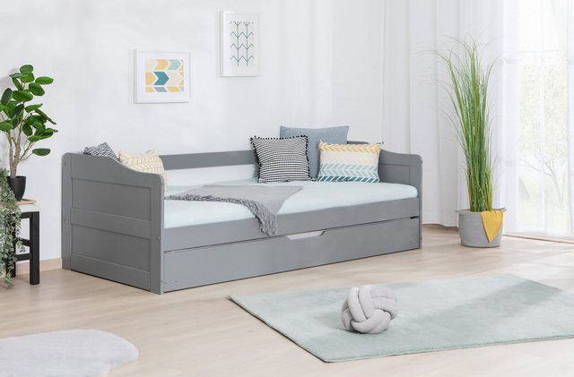 Ticaa Funktionsbett Funktionsbett Sofabett "Melinda" Kiefer massiv günstig online kaufen