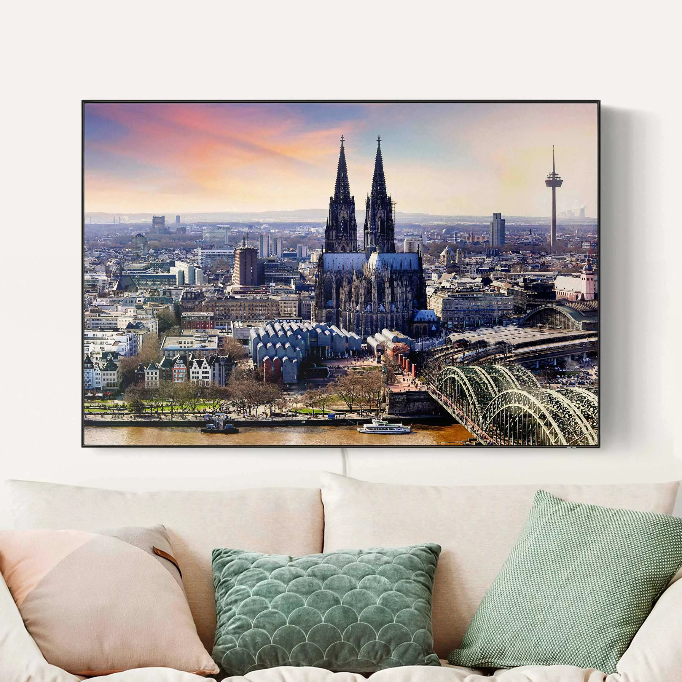 LED-Wechselbild Köln Skyline mit Dom günstig online kaufen