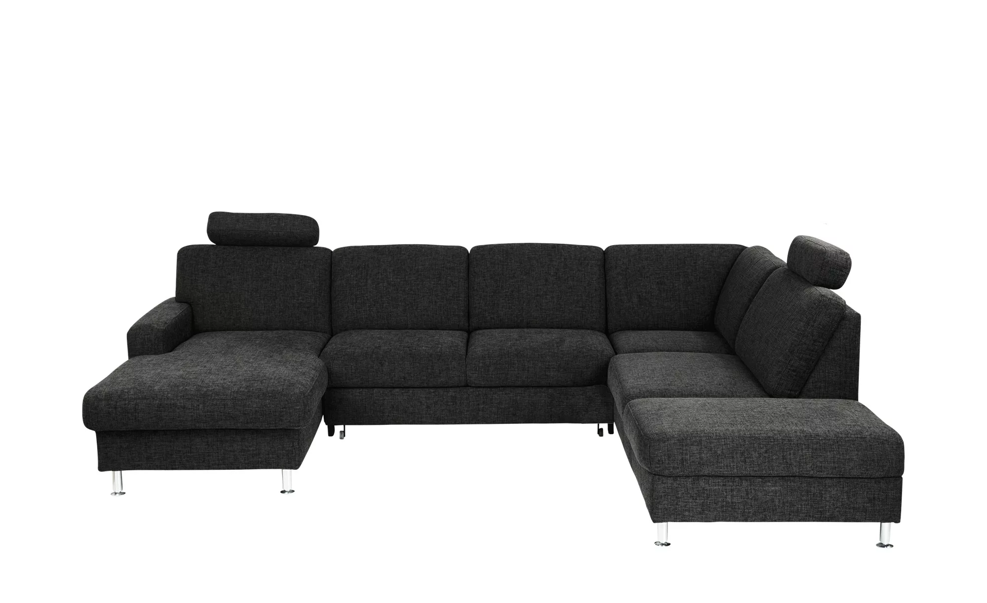 meinSofa Wohnlandschaft Webstoff Jana ¦ schwarz ¦ Maße (cm): B: 305 H: 85 T günstig online kaufen