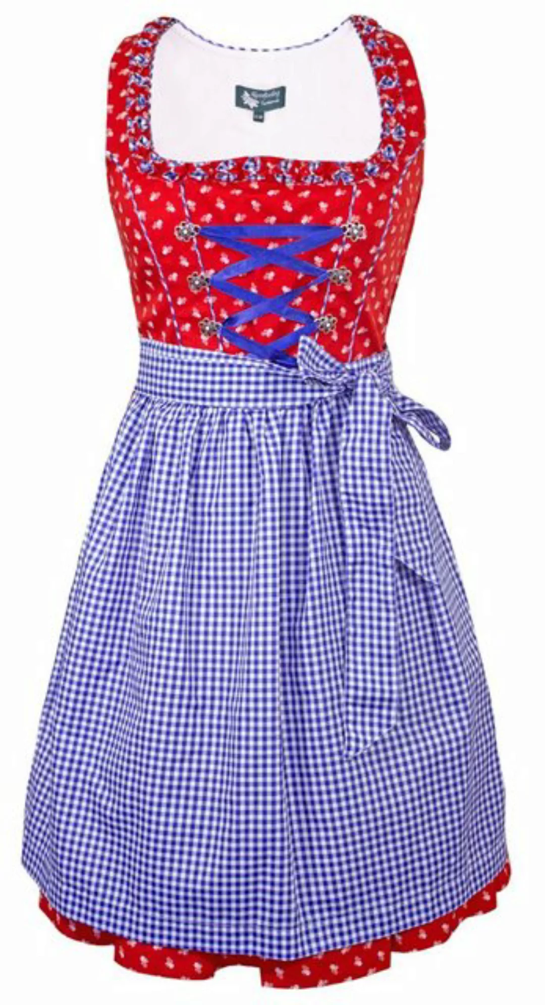 Maddox Dirndl 'Achensee' Traditionell, Rot Kobalt 55 cm günstig online kaufen