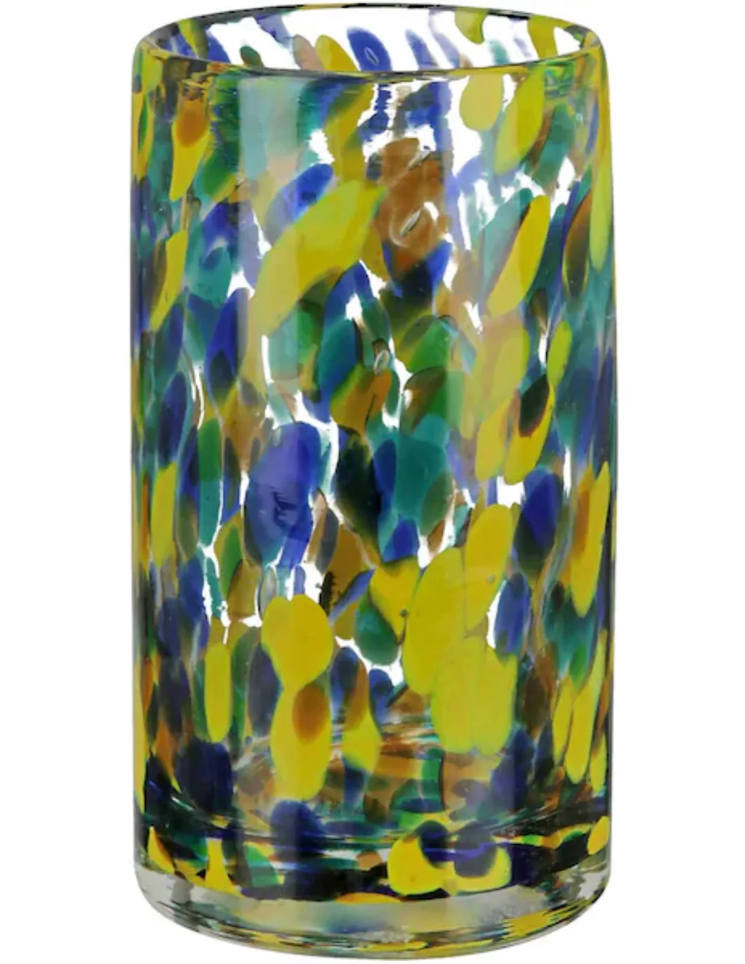 GILDE Tischvase »Zylindervase, Splash, aus Glas, Höhe ca. 14,5 cm«, (1 St.) günstig online kaufen