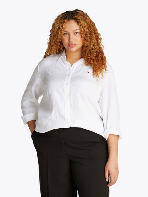 Tommy Hilfiger Curve Hemdbluse CRV ESS LINEN RELAXED SHIRT in Großen Größen günstig online kaufen