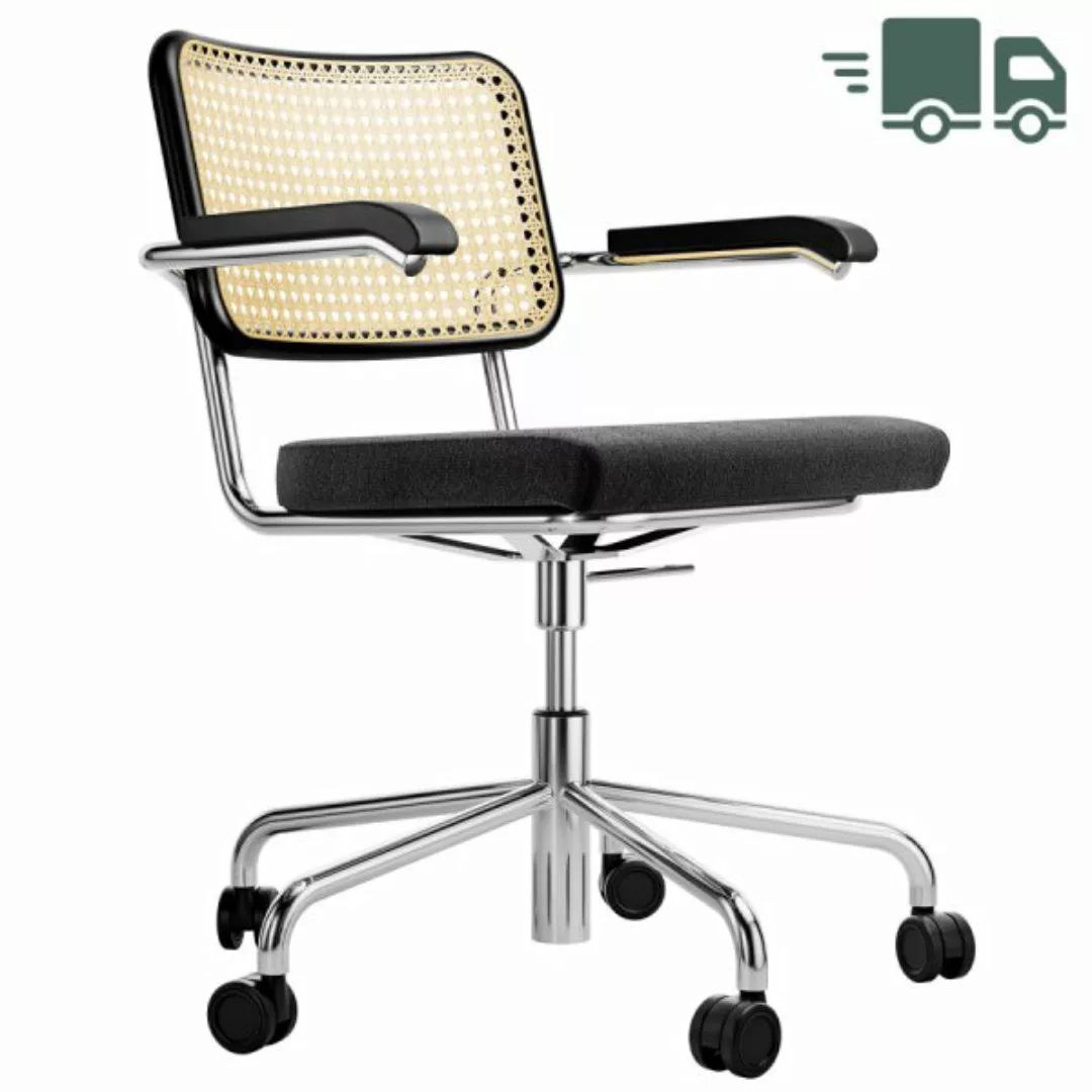 THONET Drehsessel S 64 SPVDR Atelier mit Armlehnen | Sitz gepolstert | Gest günstig online kaufen